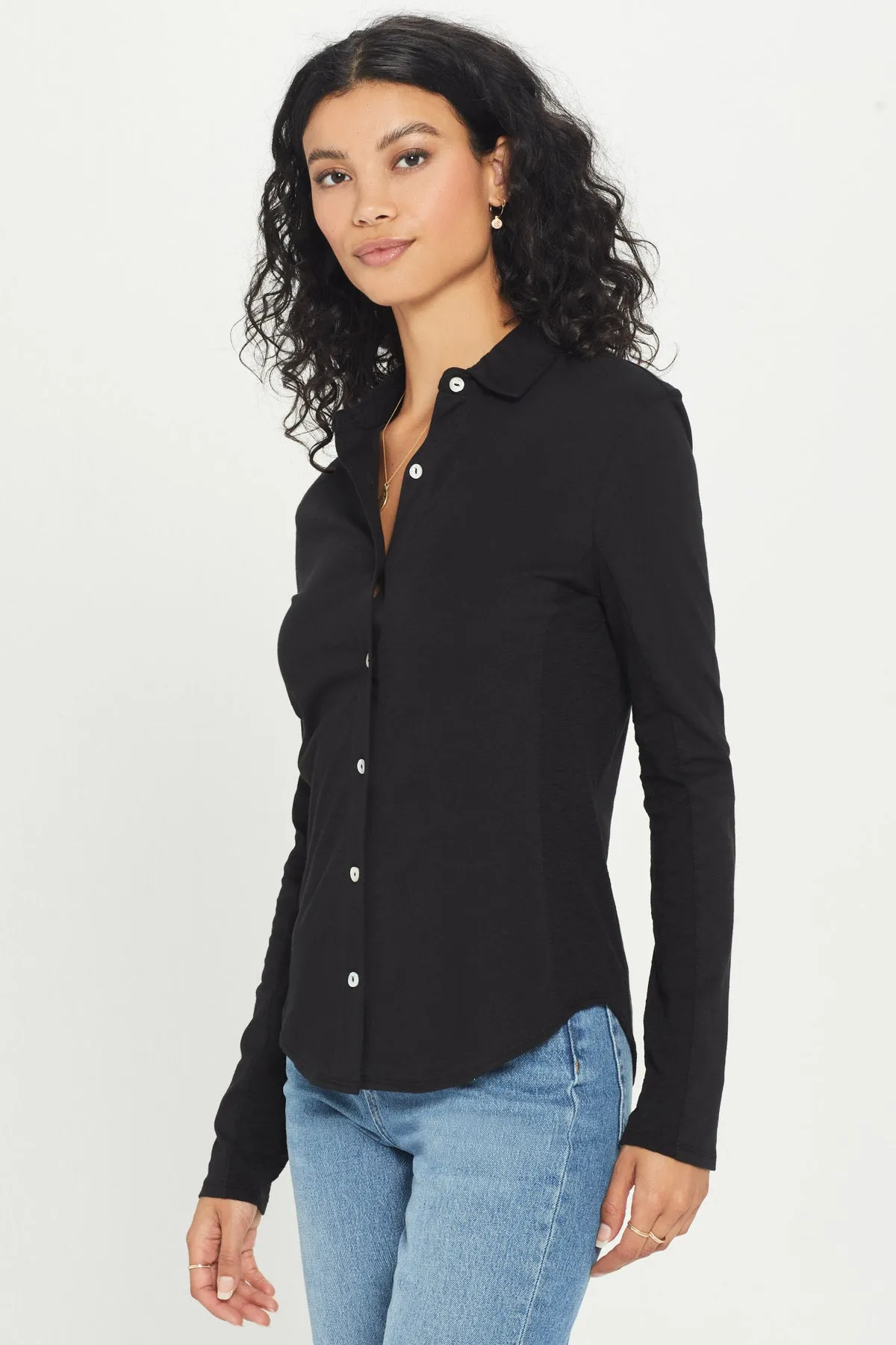 Jersey + Slub Button Down Shirt sold by Goldie Tees product image thumbnail 5