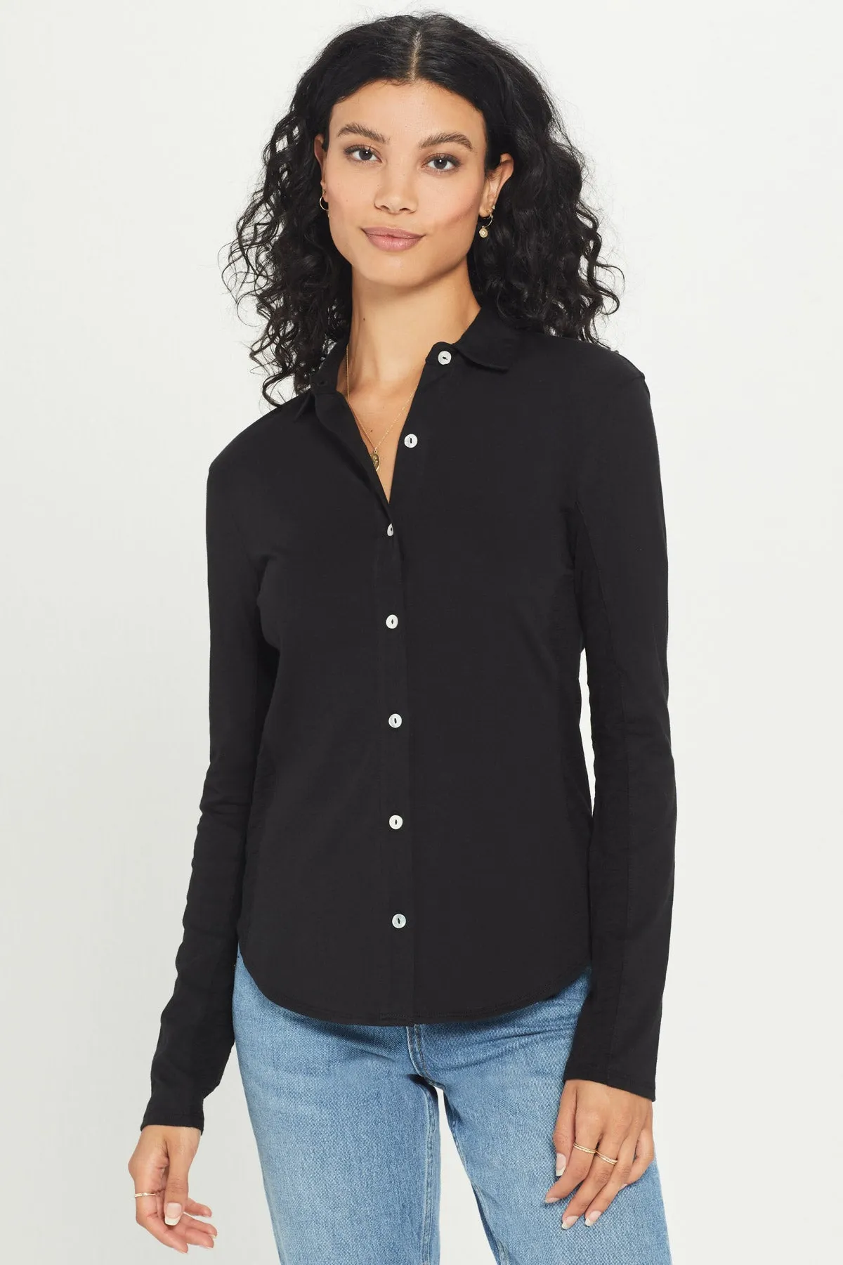 Jersey + Slub Button Down Shirt sold by Goldie Tees product image thumbnail 4