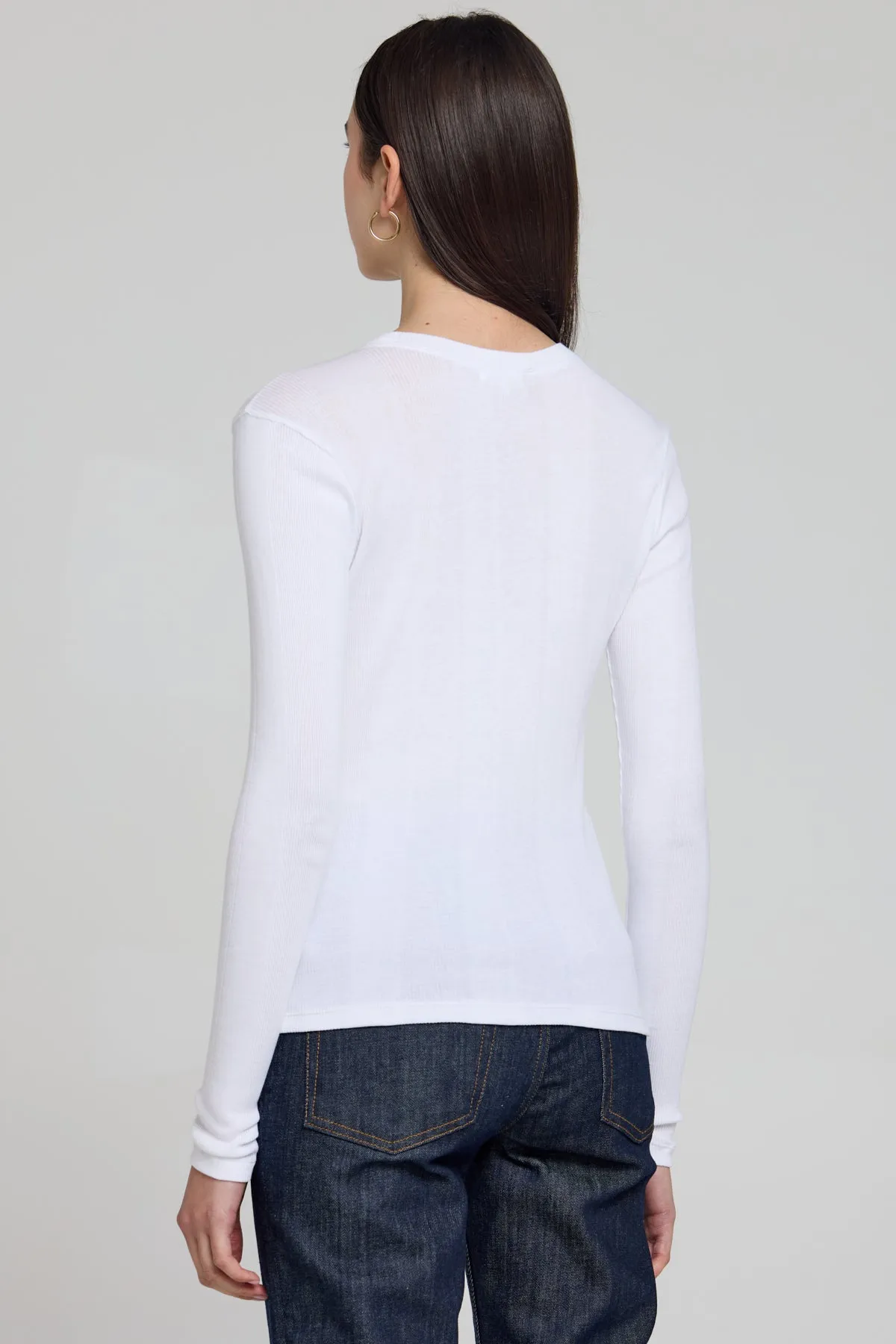 Long Sleeve Variegated Rib Tee sold by Goldie Tees product image thumbnail 3
