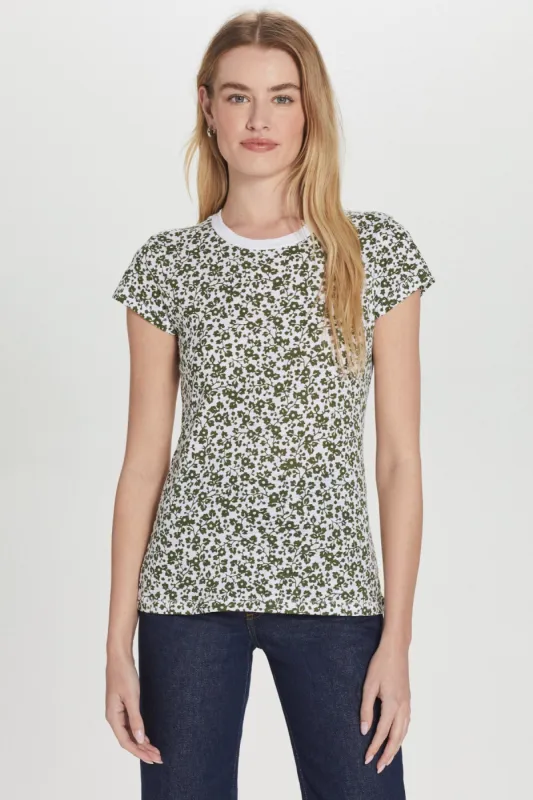 Forget Me Not Ringer Tee sold by Goldie Tees