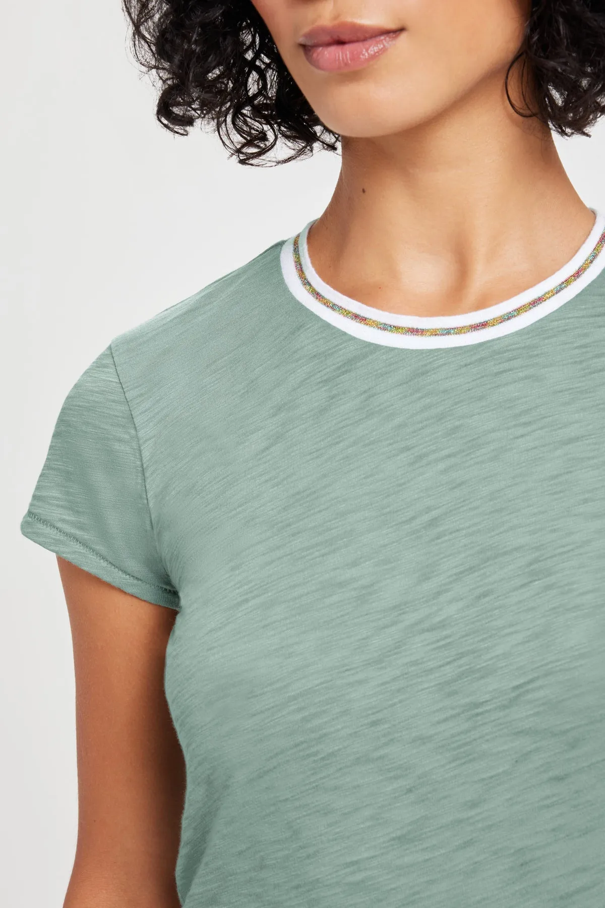 Pavé Ringer Tee sold by Goldie Tees product image thumbnail 3