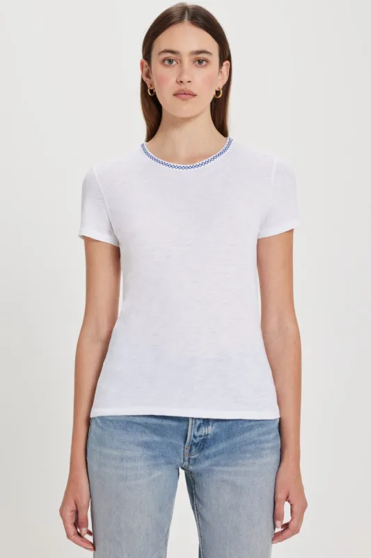 Ella Embroidered Tee sold by Goldie Tees