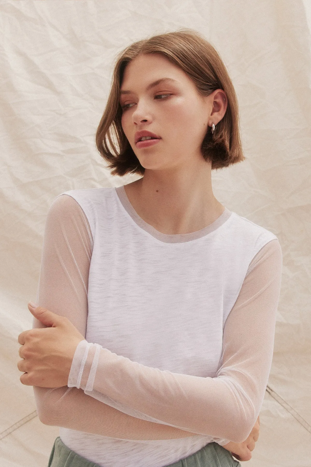 Tulle Long Sleeve Tee sold by Goldie Tees product image thumbnail 5