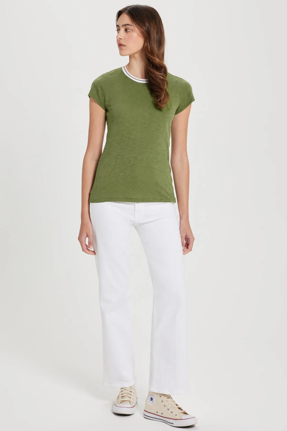 Vibrant Shimmer Tipped Ringer Tee sold by Goldie Tees product image thumbnail 2