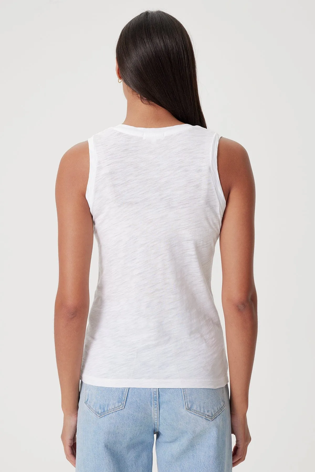 Signature Slub V Neck Tank sold by Goldie Tees product image thumbnail 2