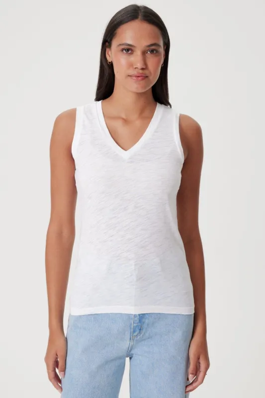 Signature Slub V Neck Tank sold by Goldie Tees