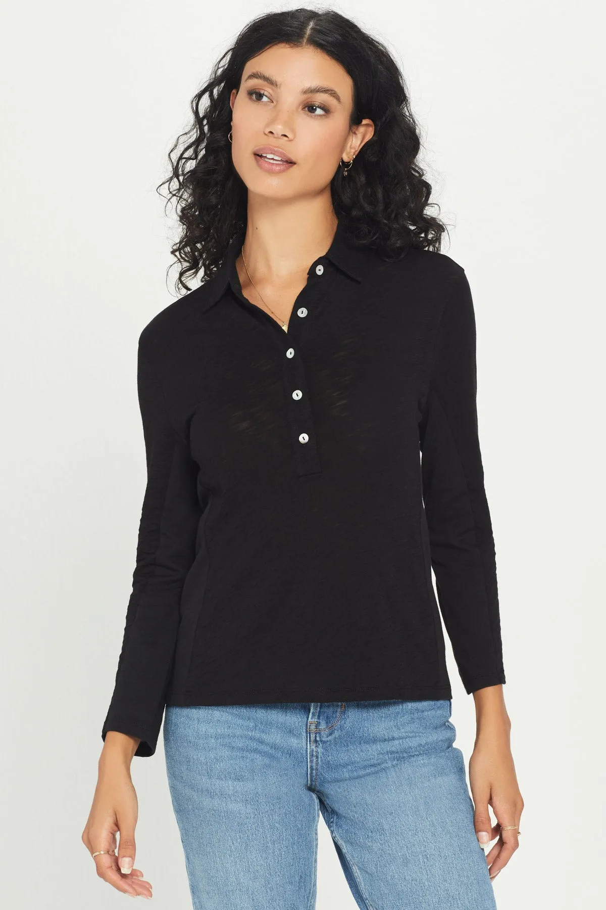 Slub + Jersey Polo Tee sold by Goldie Tees product image thumbnail 4