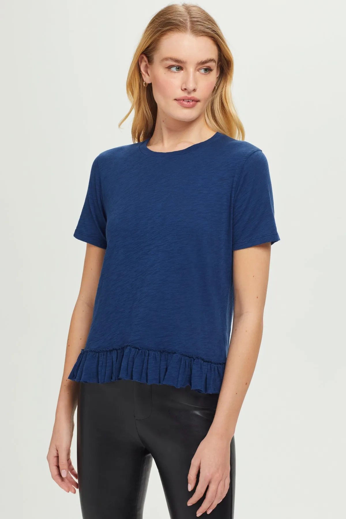 Amity Ruffle Tee sold by Goldie Tees