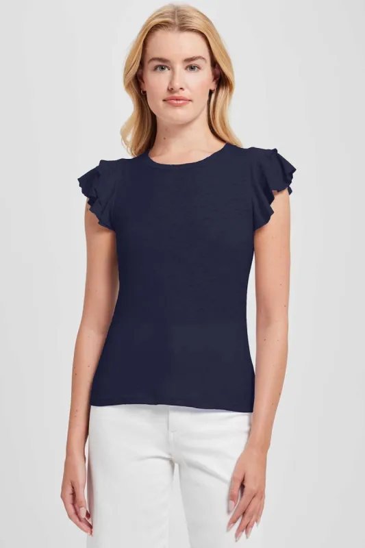 Celeste Ruffle Sleeve Tee sold by Goldie Tees
