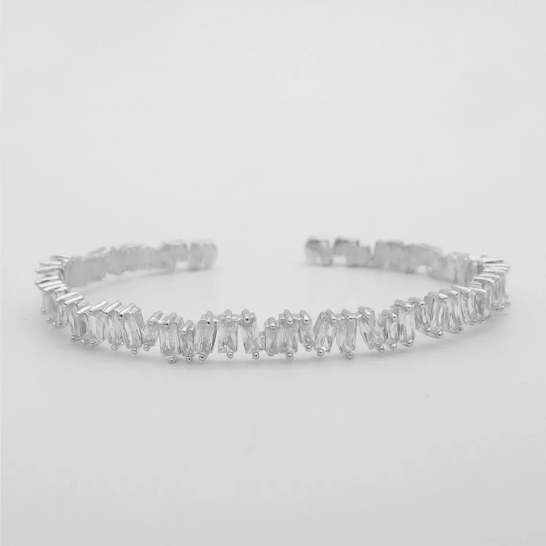 Jada Baguette CZ Bracelet Thin | Silver sold by PRYA