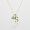 Kayla Initial & Birthstone Necklace sold by PRYA