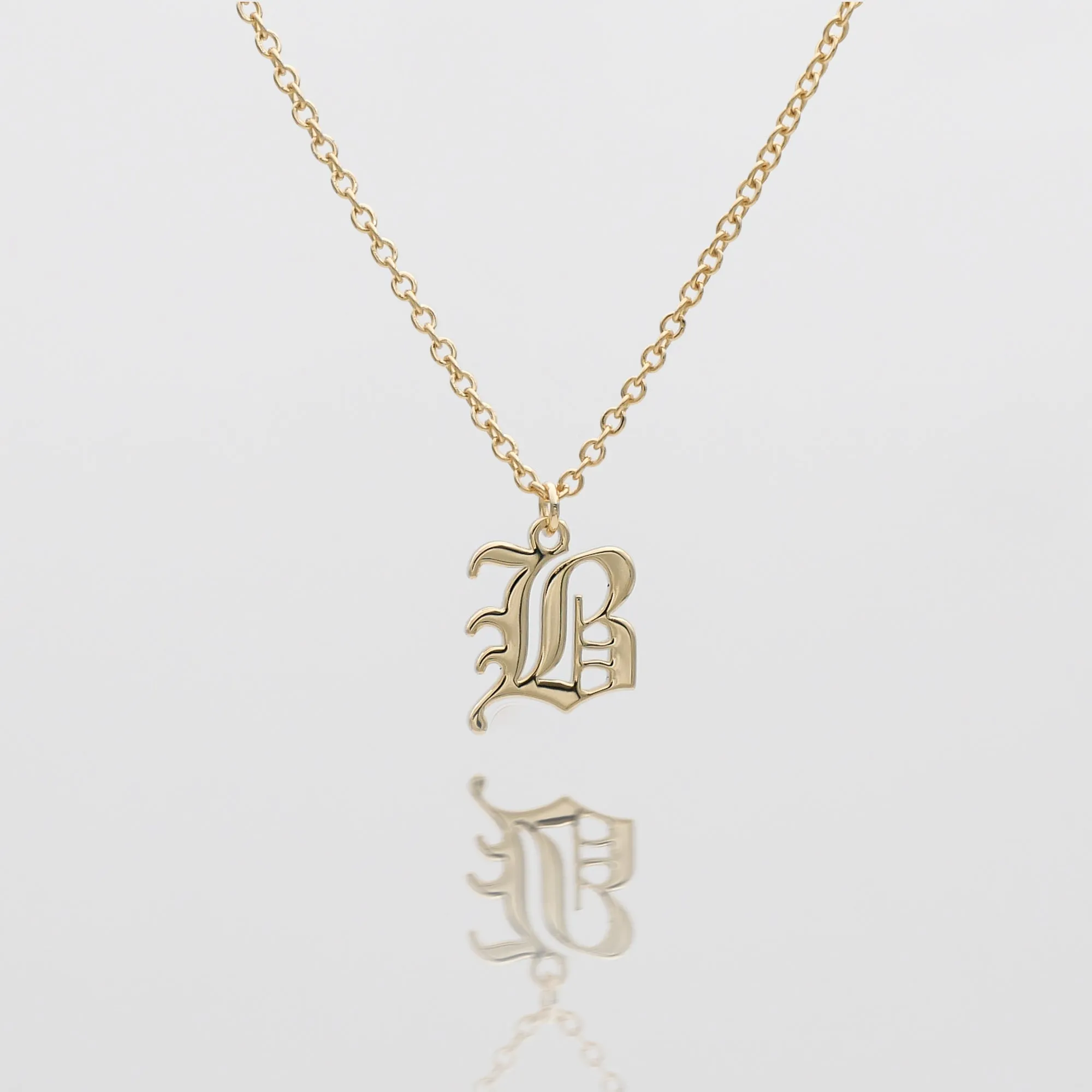 Old English Initial Necklace sold by PRYA product image thumbnail 4