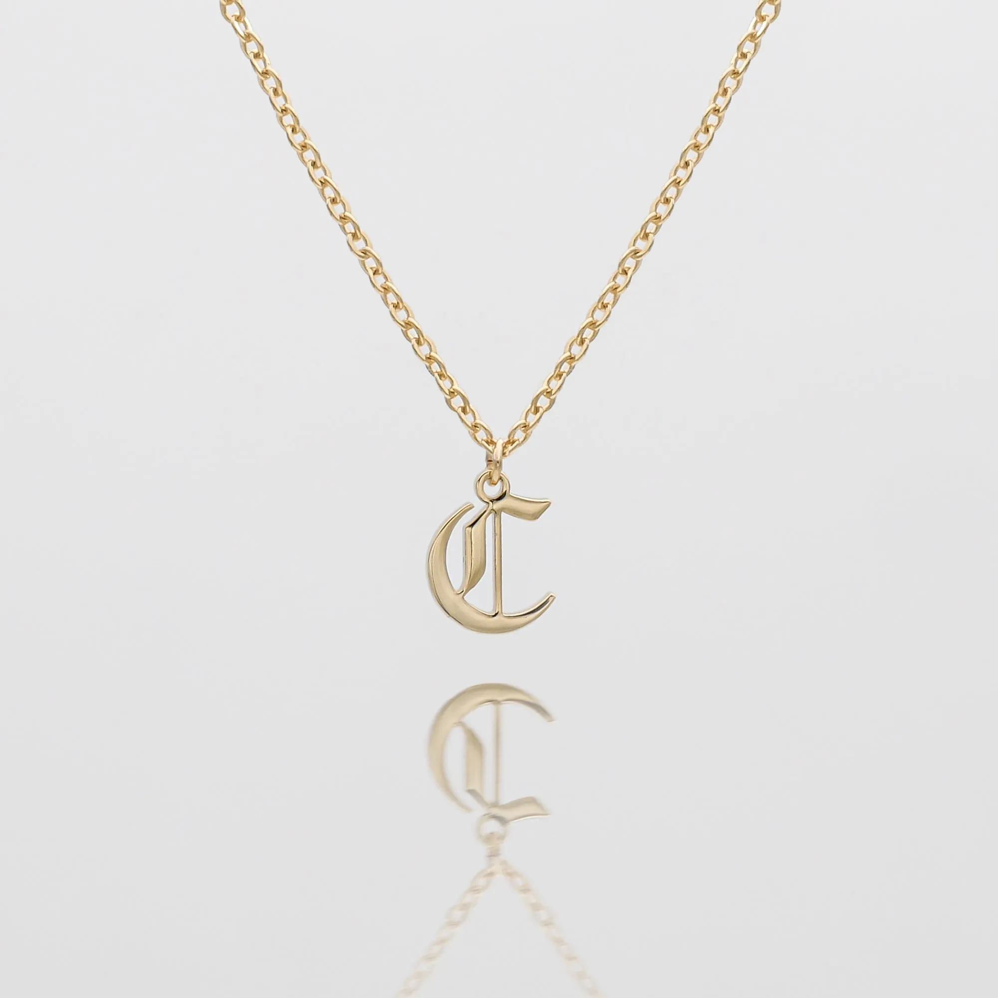 Old English Initial Necklace sold by PRYA product image thumbnail 5