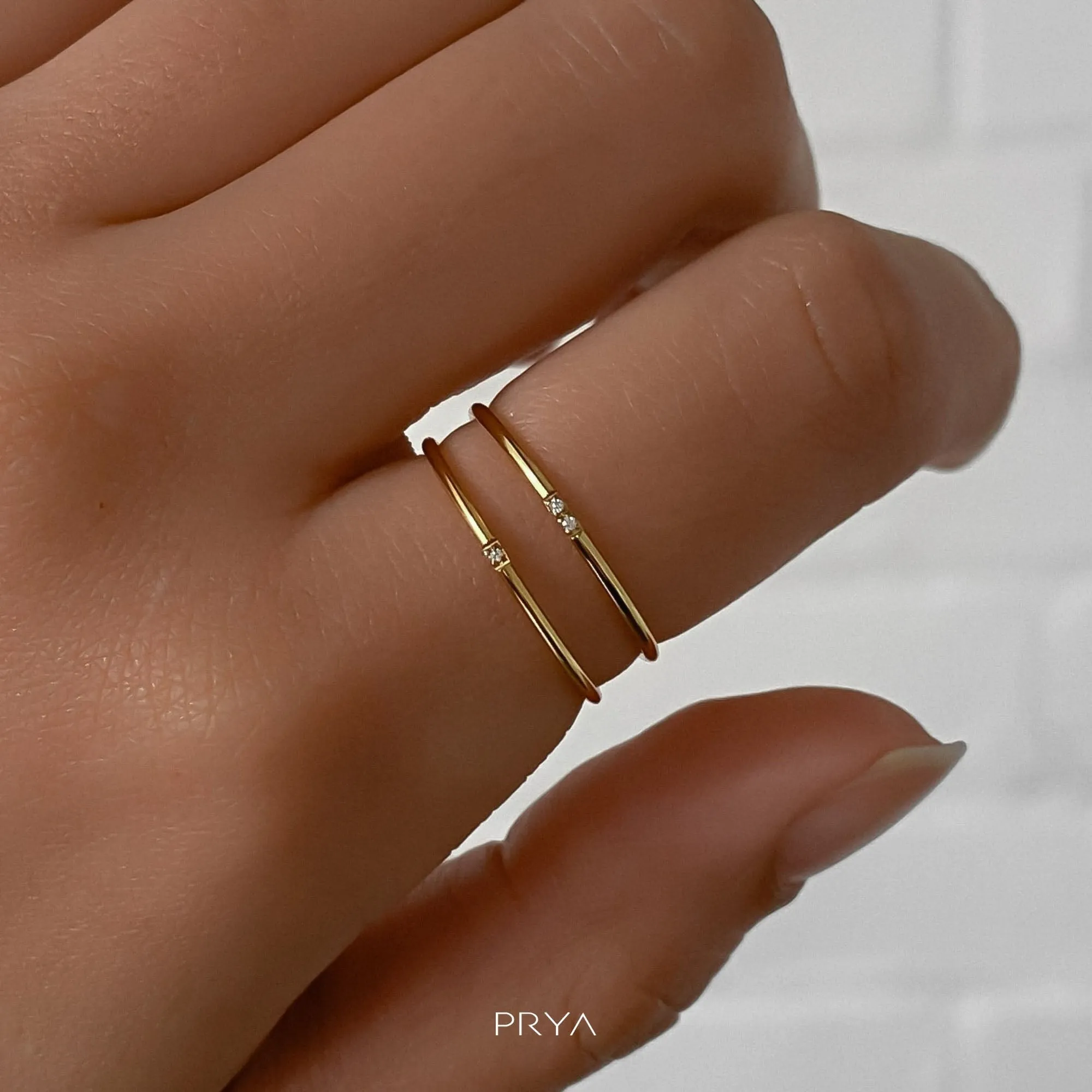 Mila Dainty Diamond Ring sold by PRYA product image thumbnail 2