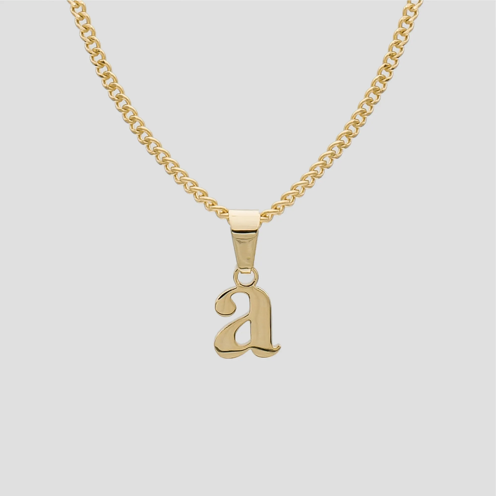 Kayla Lowercase Mini Initial Necklace sold by PRYA