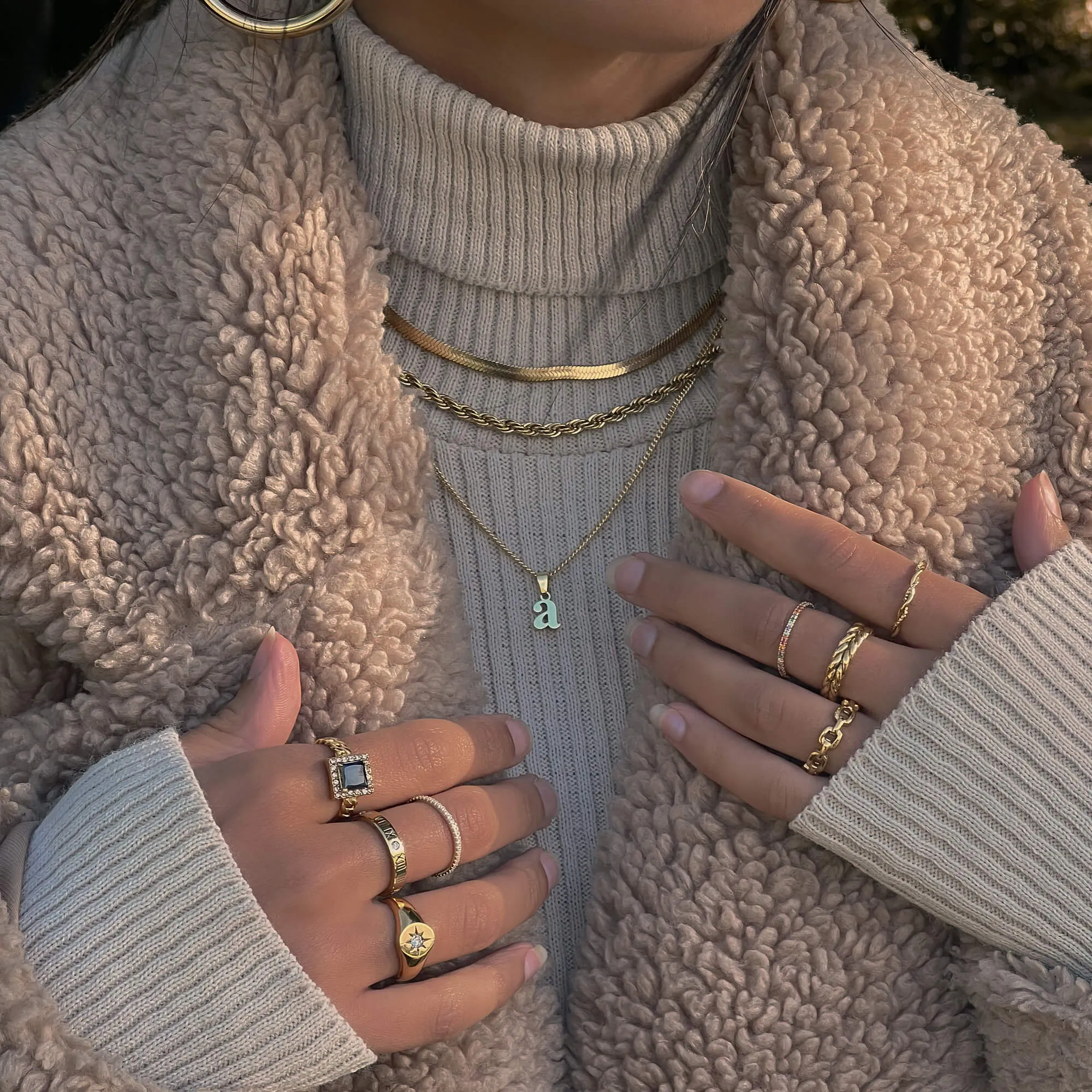 Kayla Lowercase Mini Initial Necklace sold by PRYA product image thumbnail 2