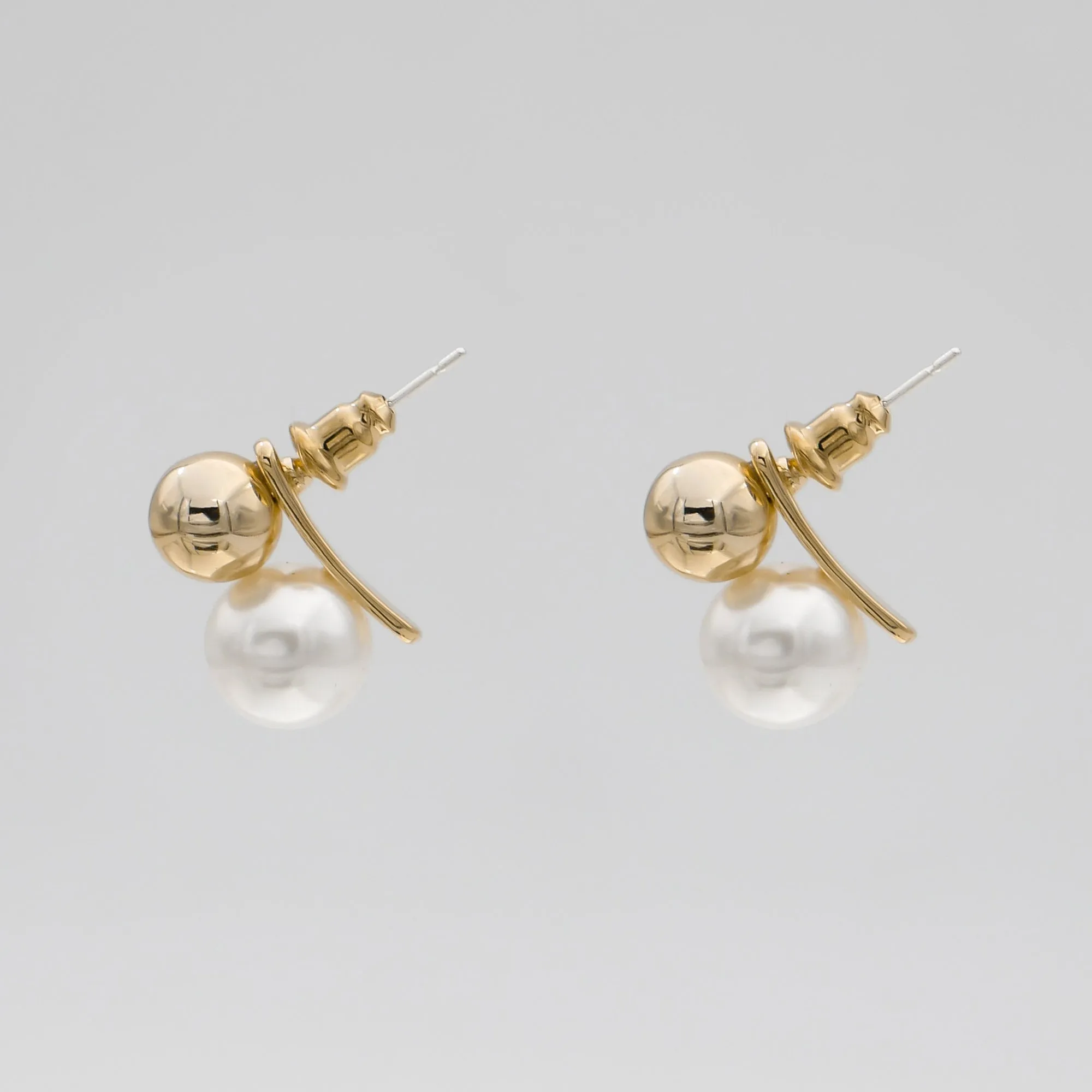 Pia Pearl Stud Earrings sold by PRYA product image thumbnail 2