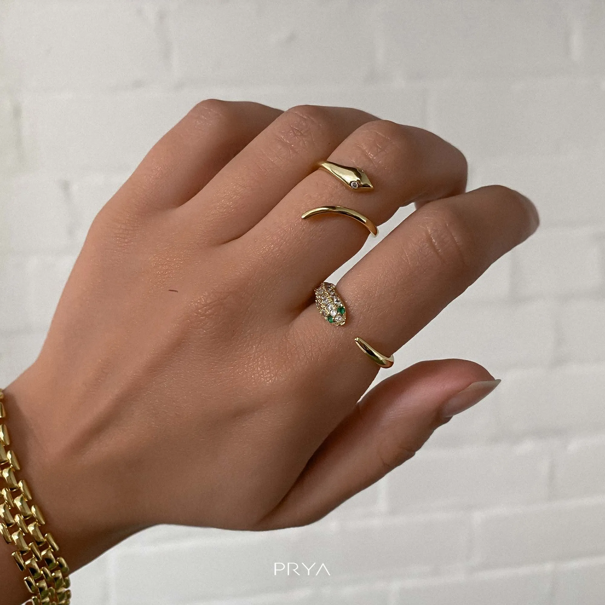 Savannah Adjustable Snake Ring sold by PRYA product image thumbnail 4
