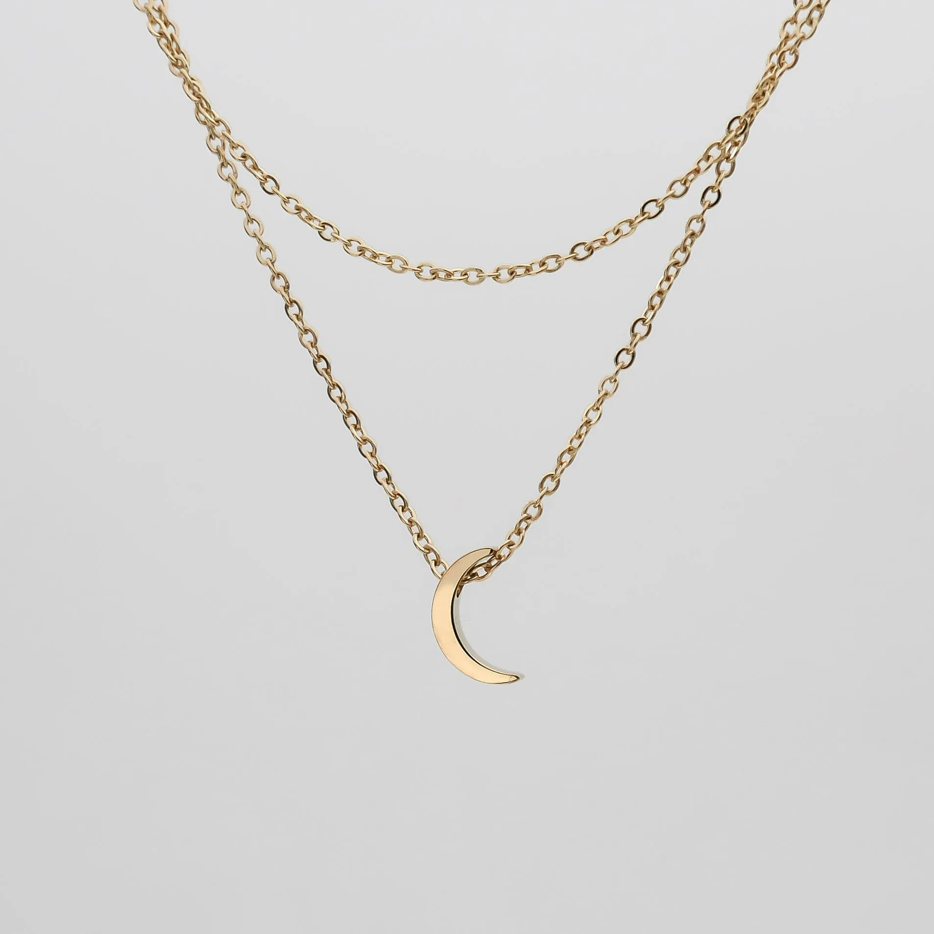 Celine Layered Moon Necklace sold by PRYA