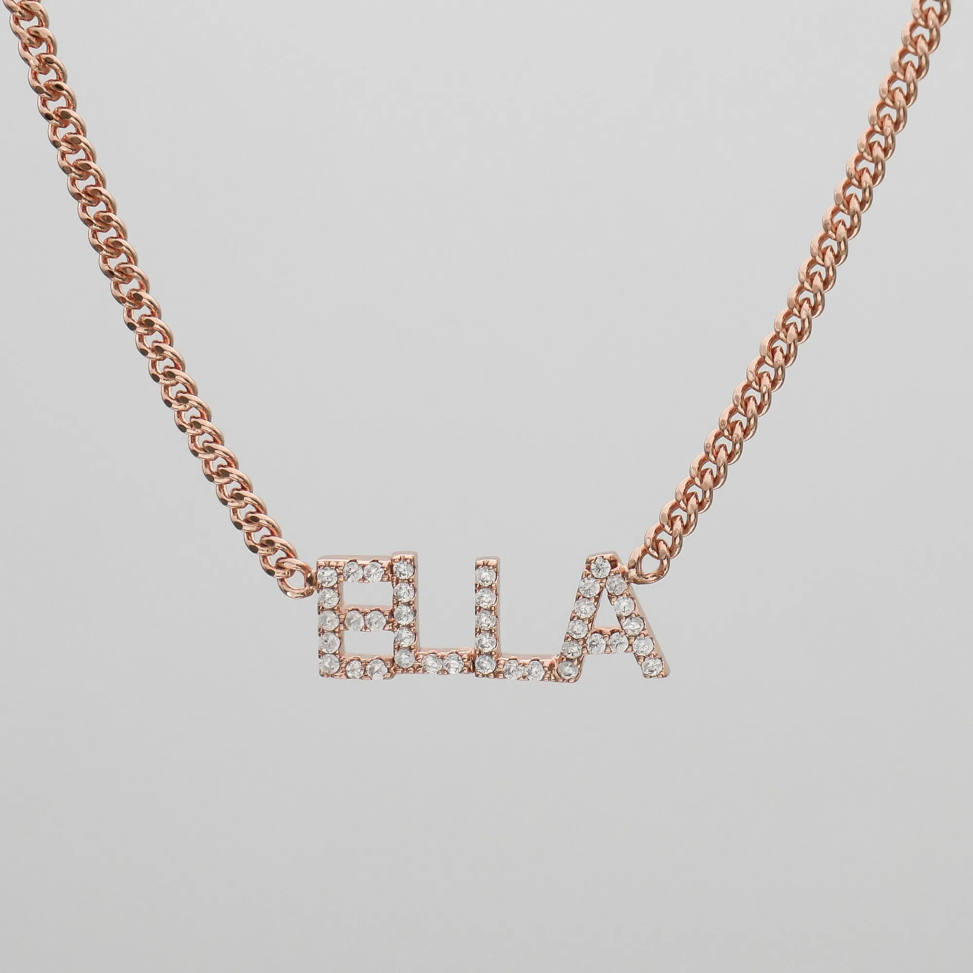 Olympia Pave Name Necklace sold by PRYA product image thumbnail 4