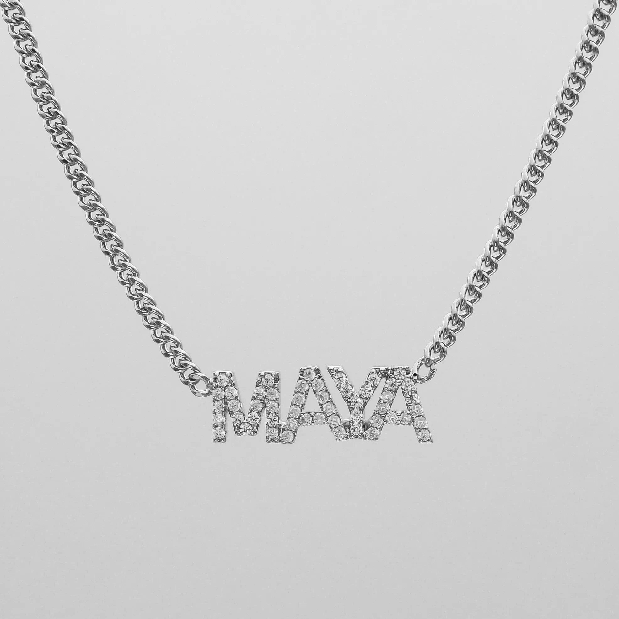 Olympia Pave Name Necklace sold by PRYA