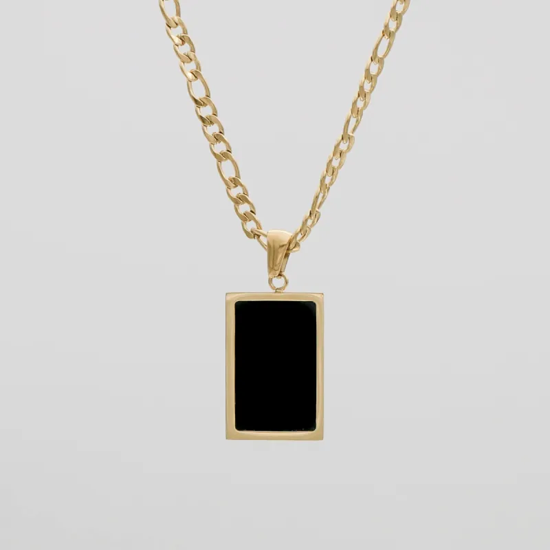 Saraya Onyx Tablet Necklace sold by PRYA