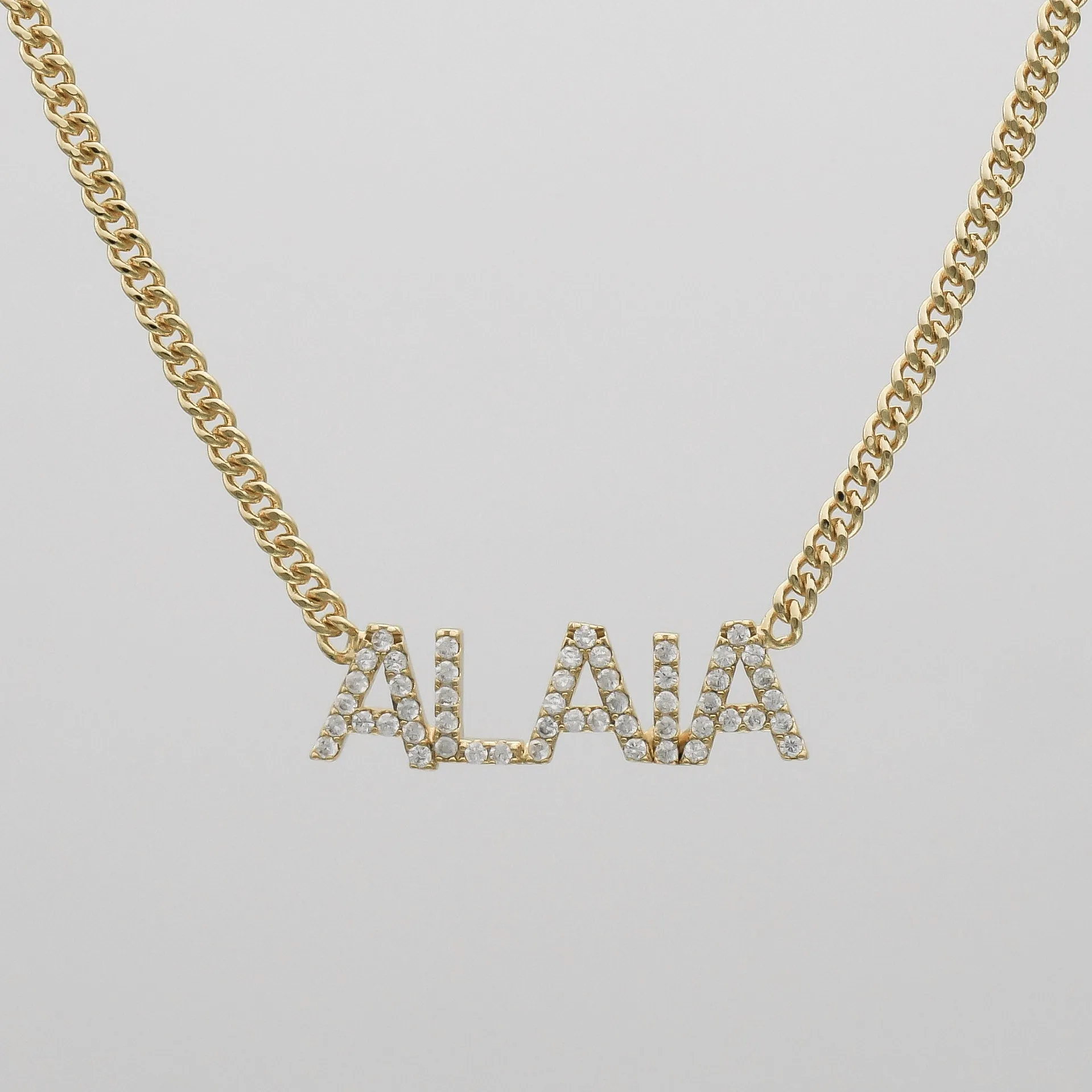 Olympia Pave Name Necklace sold by PRYA product image thumbnail 3