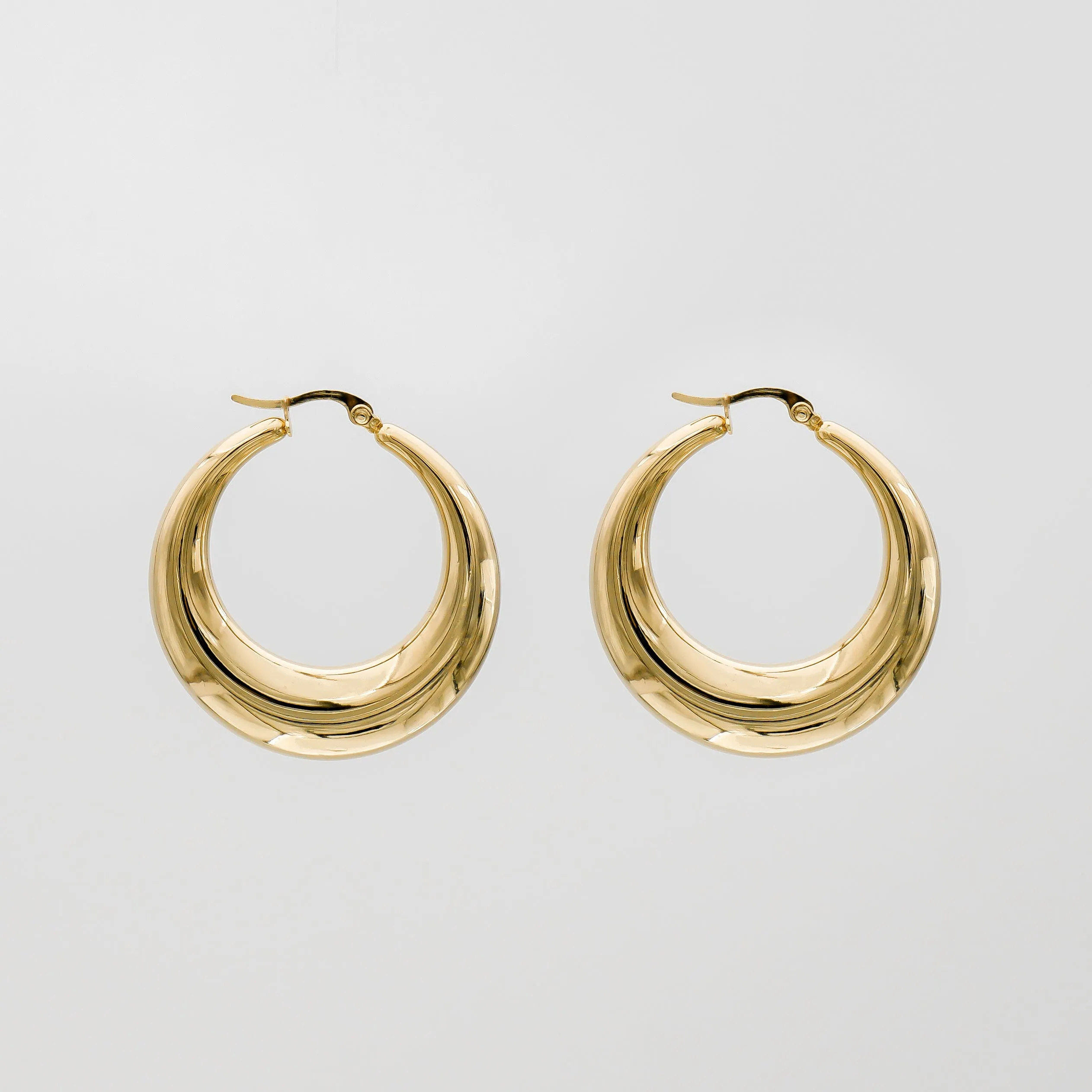 Lina Hoop Earrings | Gold sold by PRYA product image thumbnail 5
