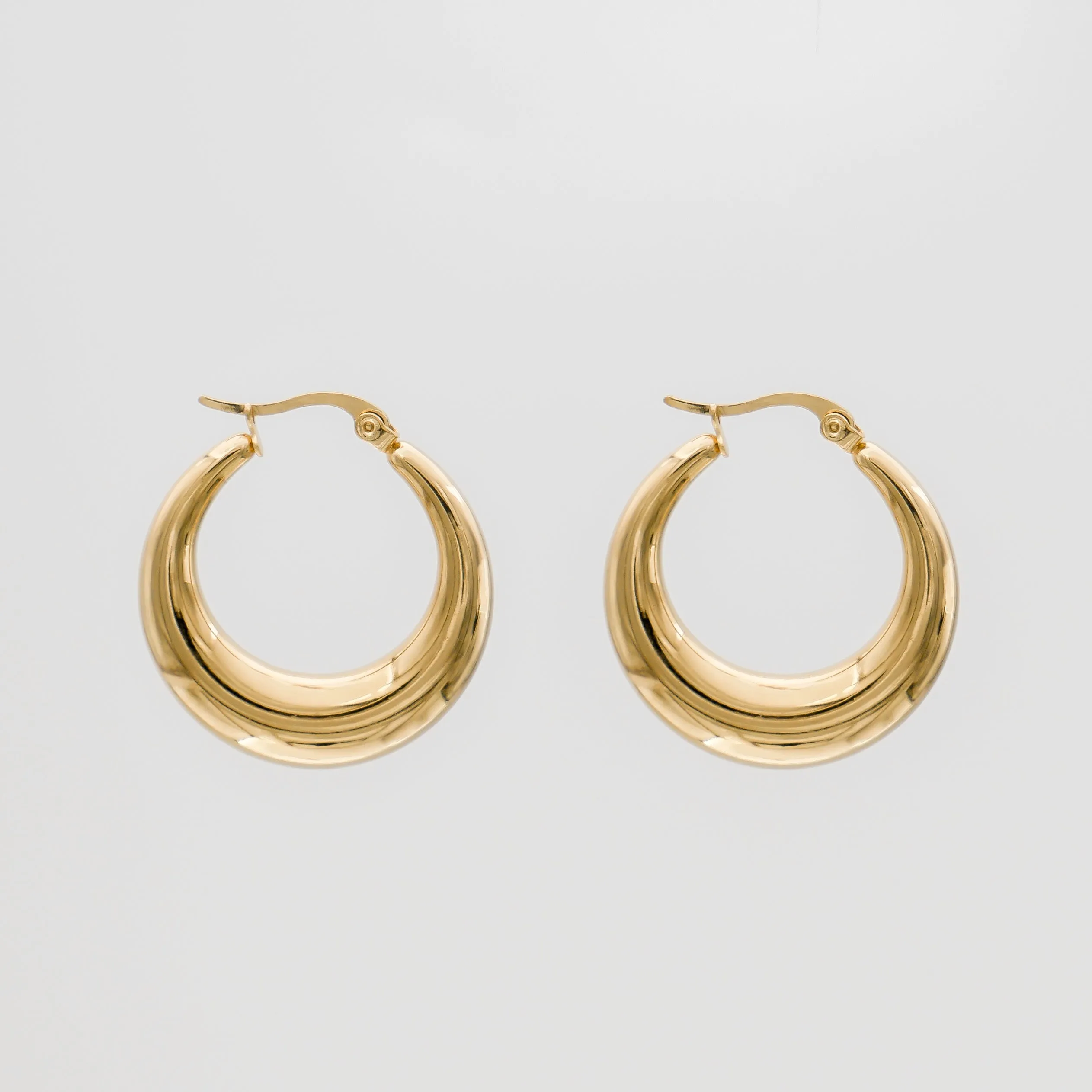Lina Hoop Earrings | Gold sold by PRYA product image thumbnail 3