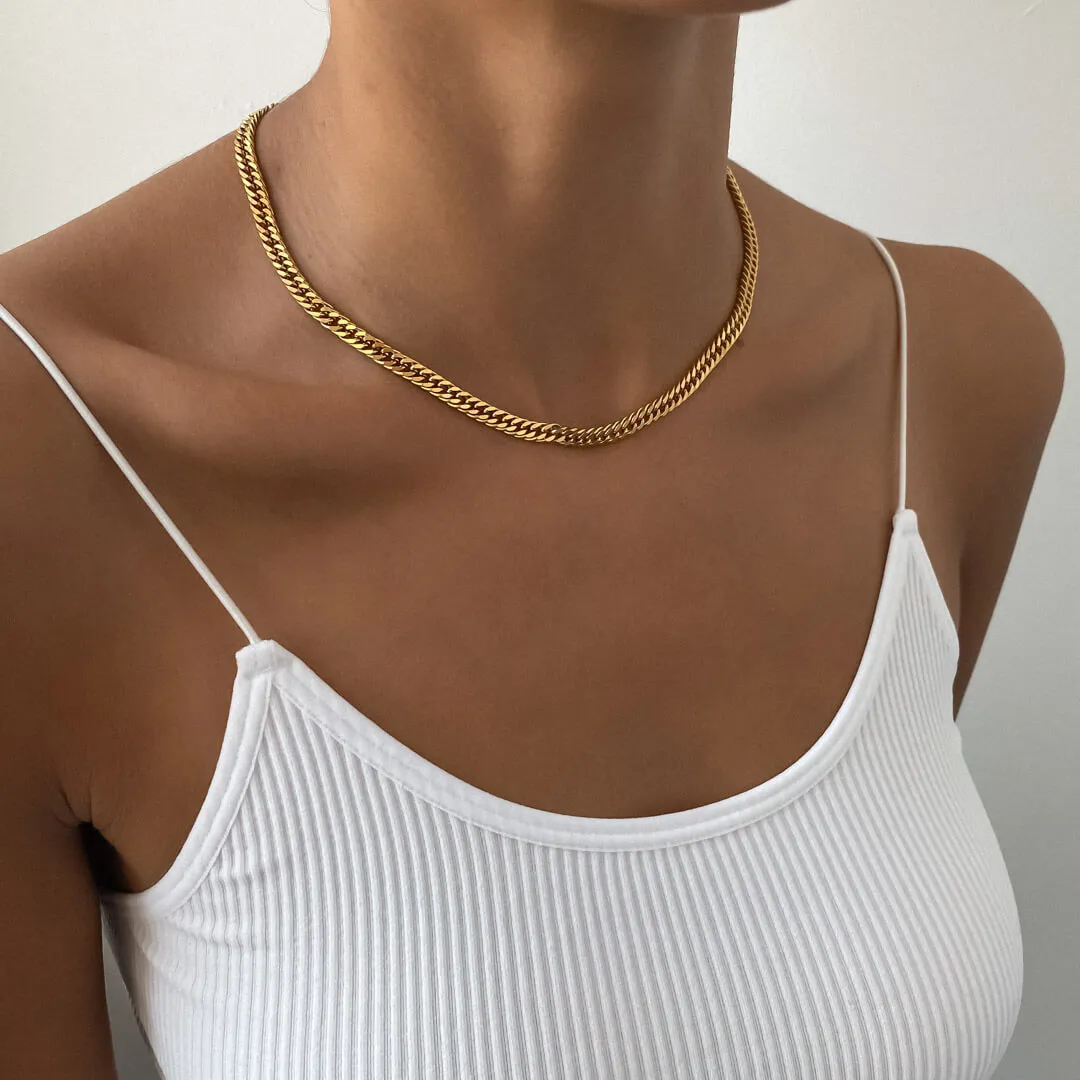 Double Link Curb Chain | Gold sold by PRYA product image thumbnail 5