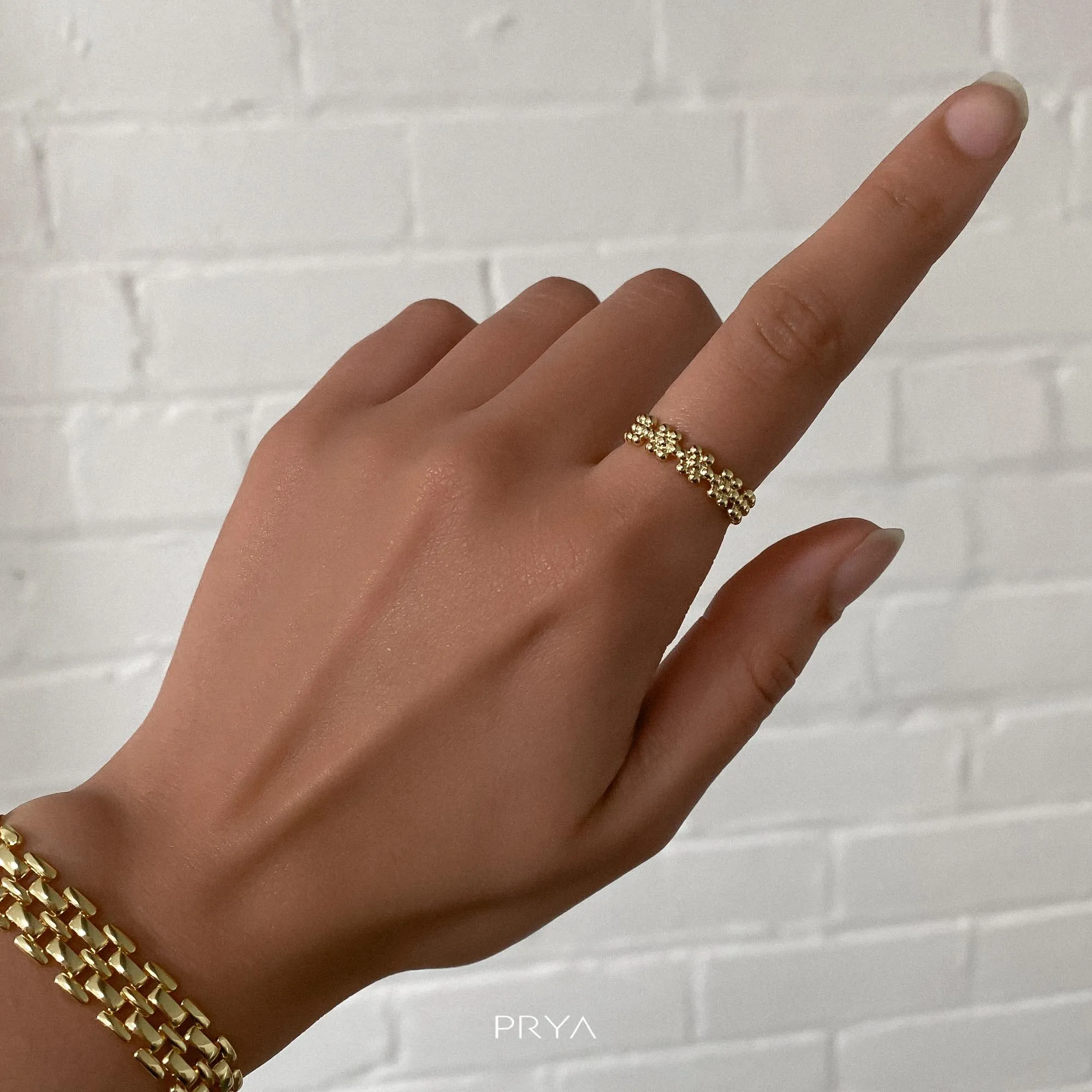 Daisy Ring | Gold sold by PRYA product image thumbnail 2