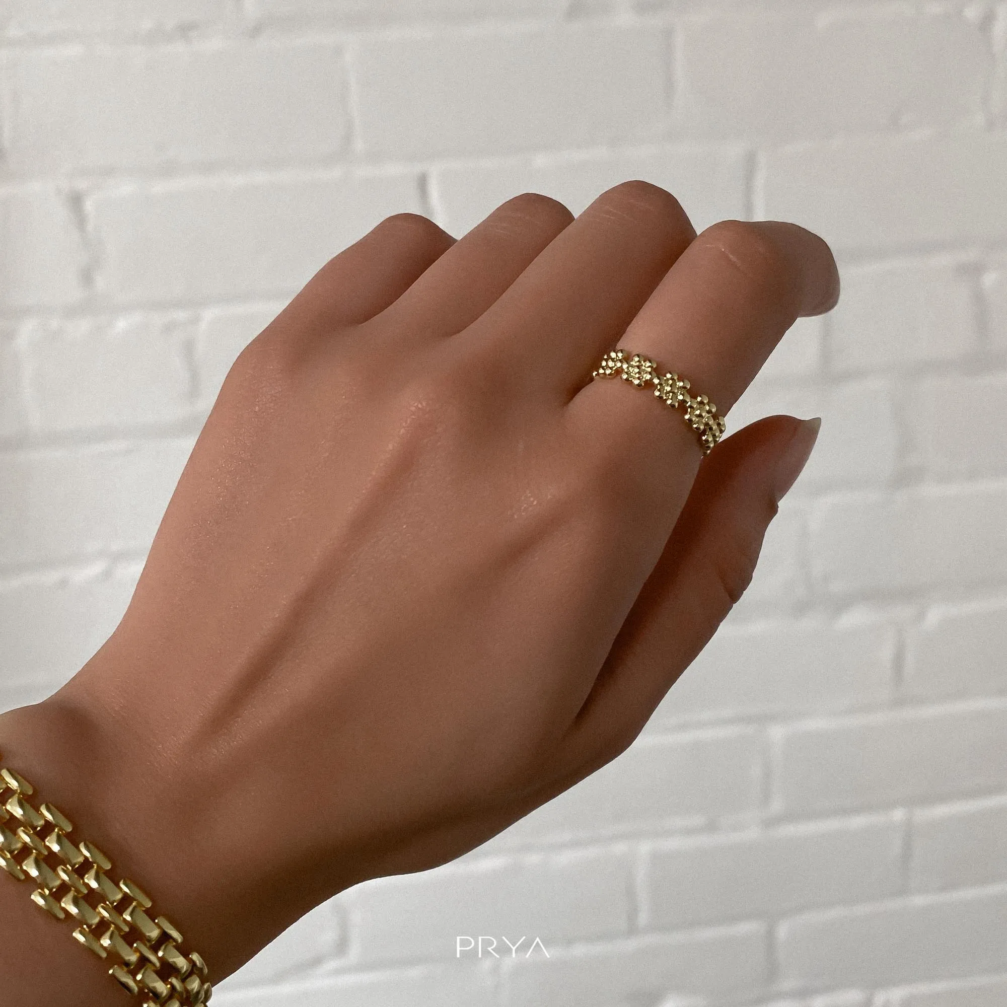 Daisy Ring | Gold sold by PRYA product image thumbnail 4