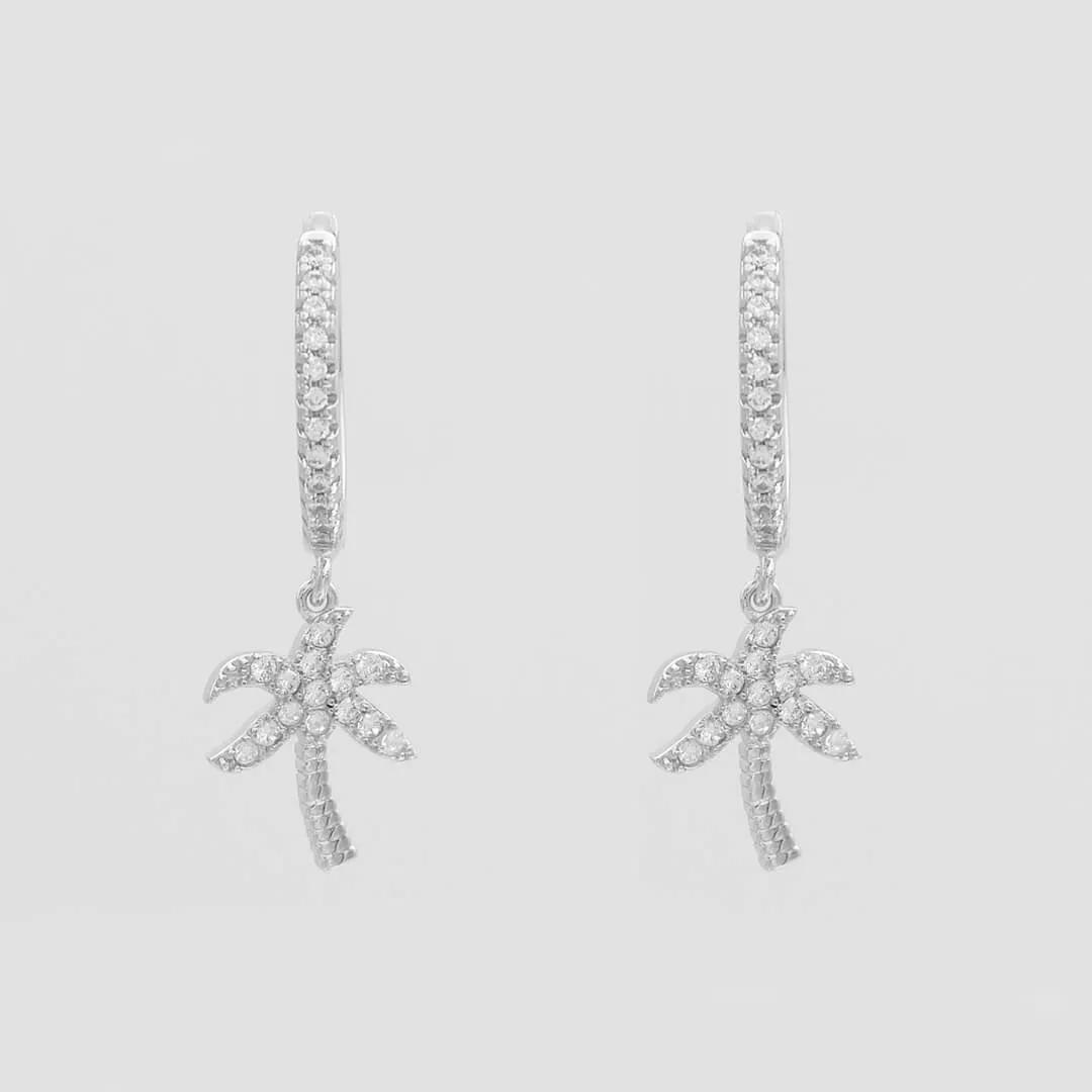 ICY Palm Tree Huggie Earrings sold by PRYA product image thumbnail 5