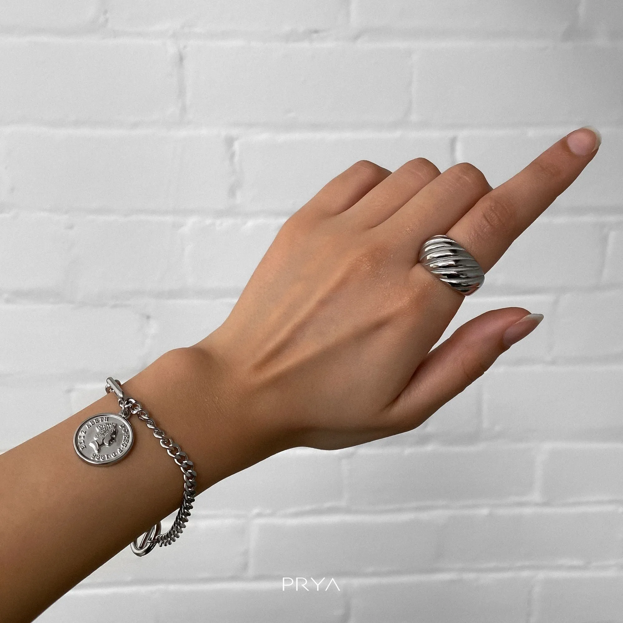 Coin Link Bracelet sold by PRYA product image thumbnail 4