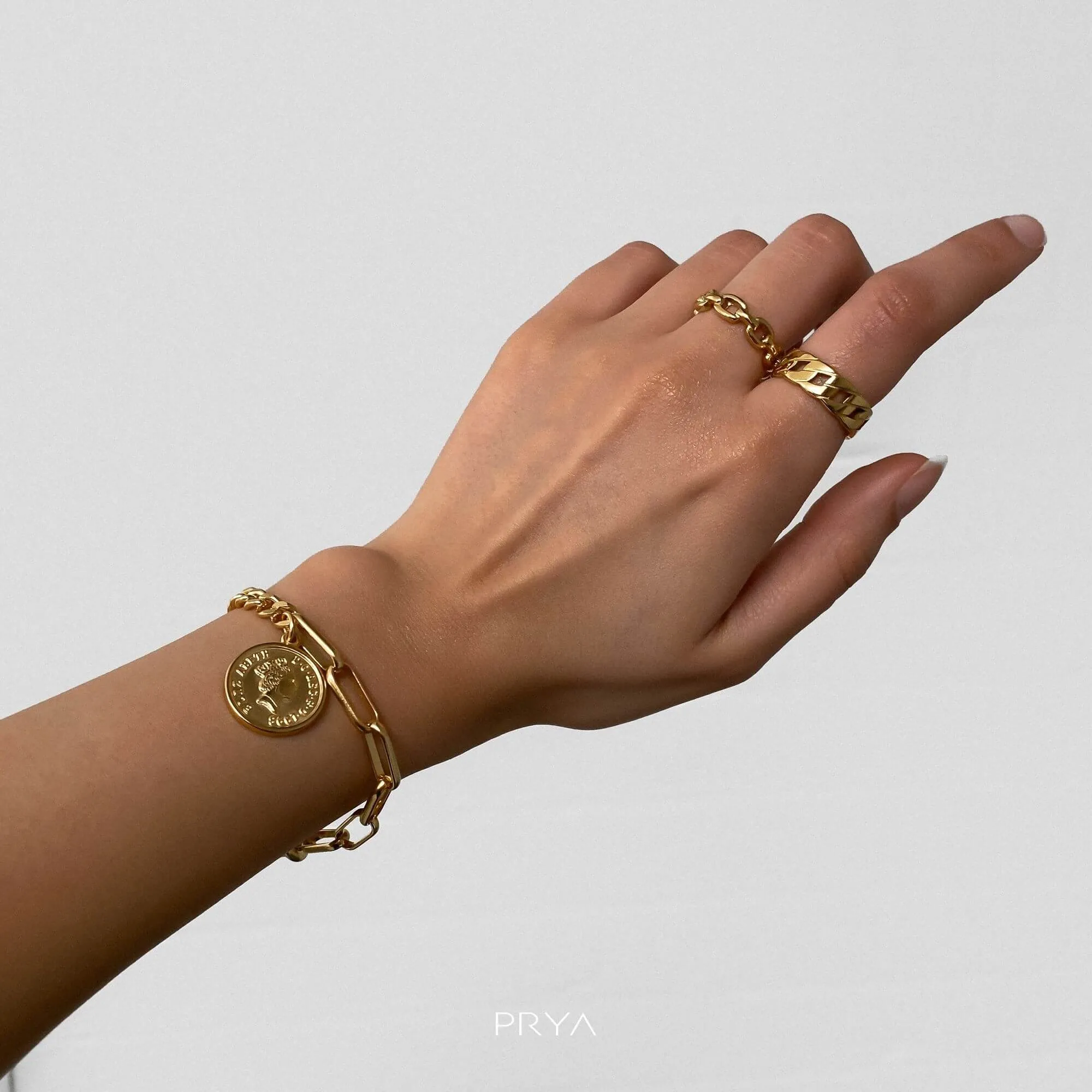 Coin Link Bracelet sold by PRYA product image thumbnail 3