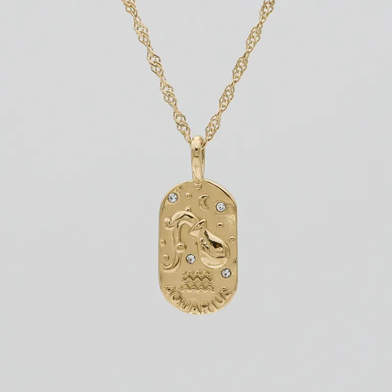 Zodiac Tarot Card Necklace sold by PRYA