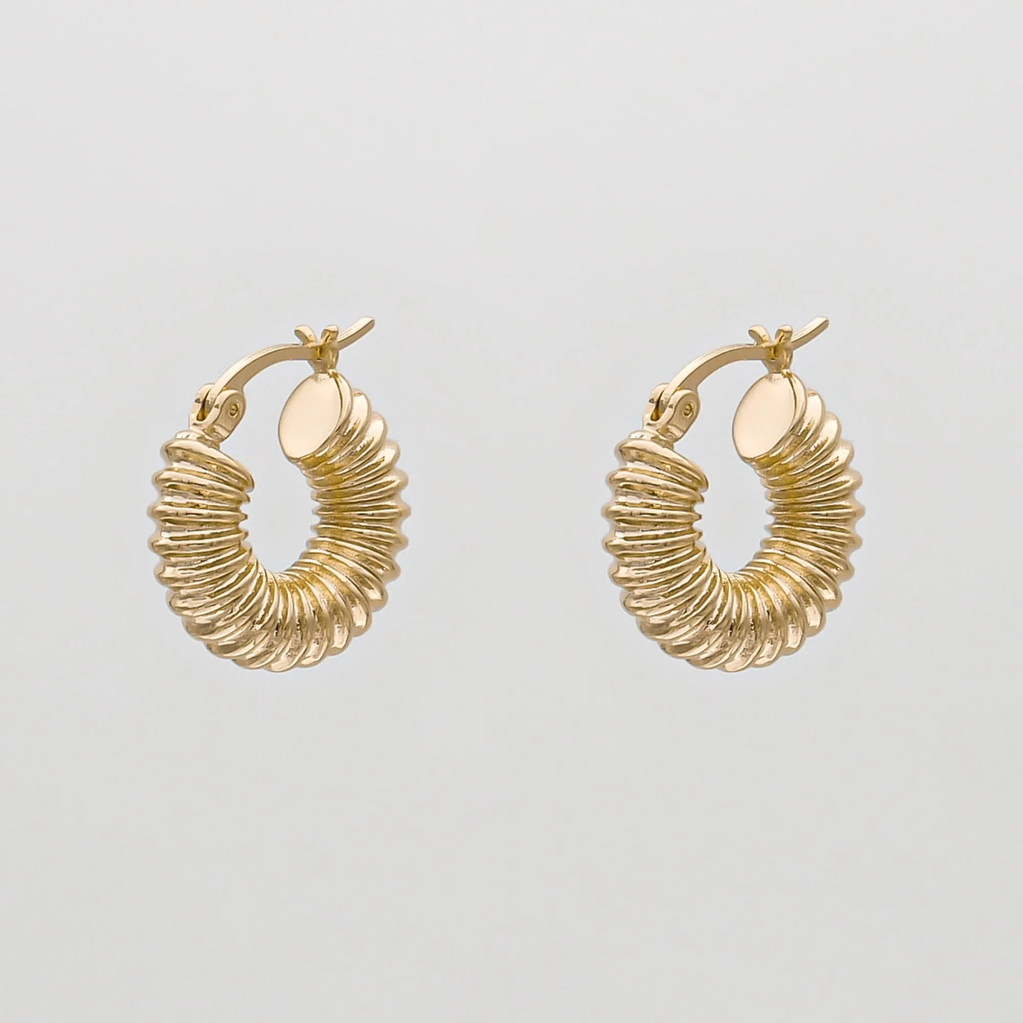 Zuri Ridge Hoop Earrings sold by PRYA product image thumbnail 5