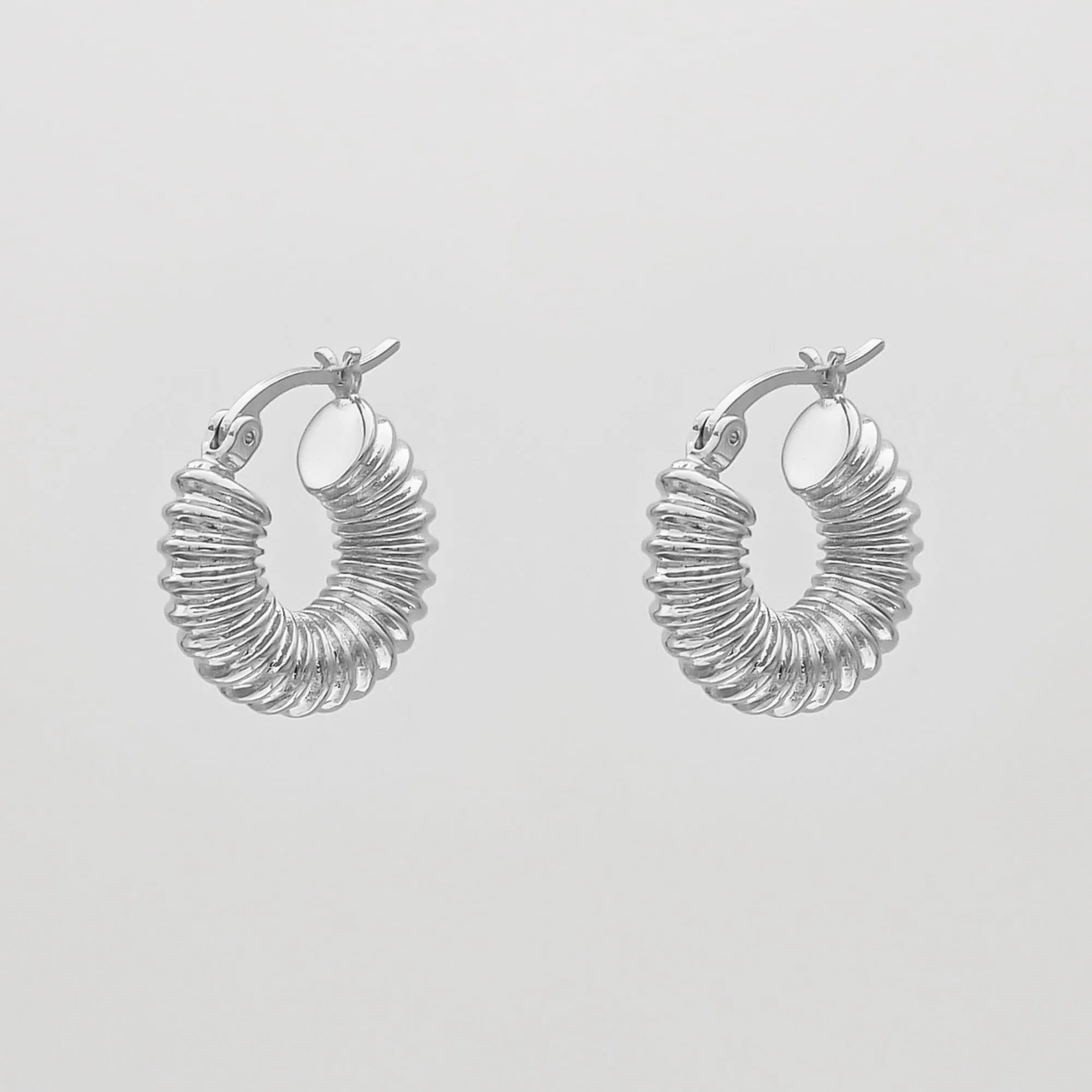 Zuri Ridge Hoop Earrings sold by PRYA product image thumbnail 3