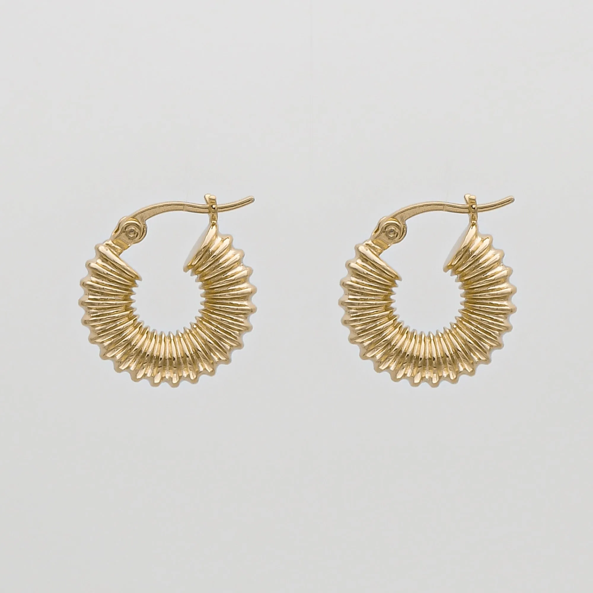Zuri Ridge Hoop Earrings sold by PRYA product image thumbnail 4