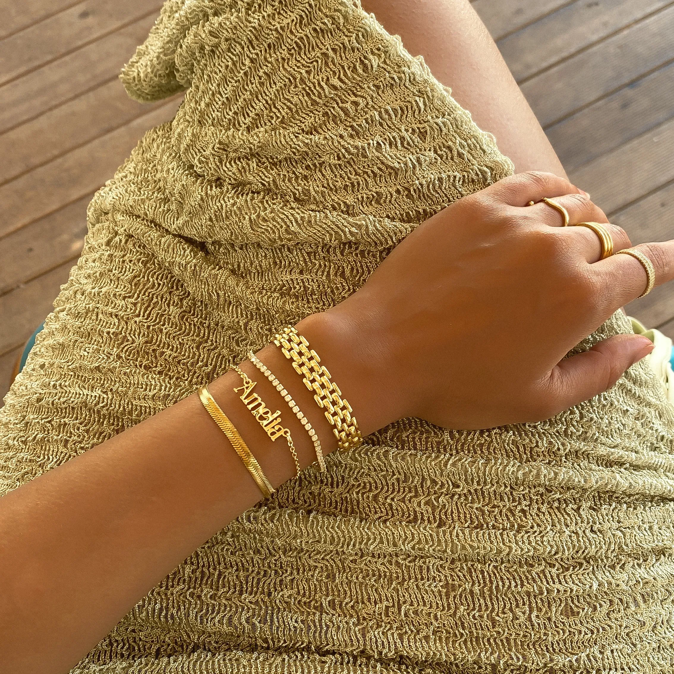 Dubai Custom Name Bracelet sold by PRYA product image thumbnail 4