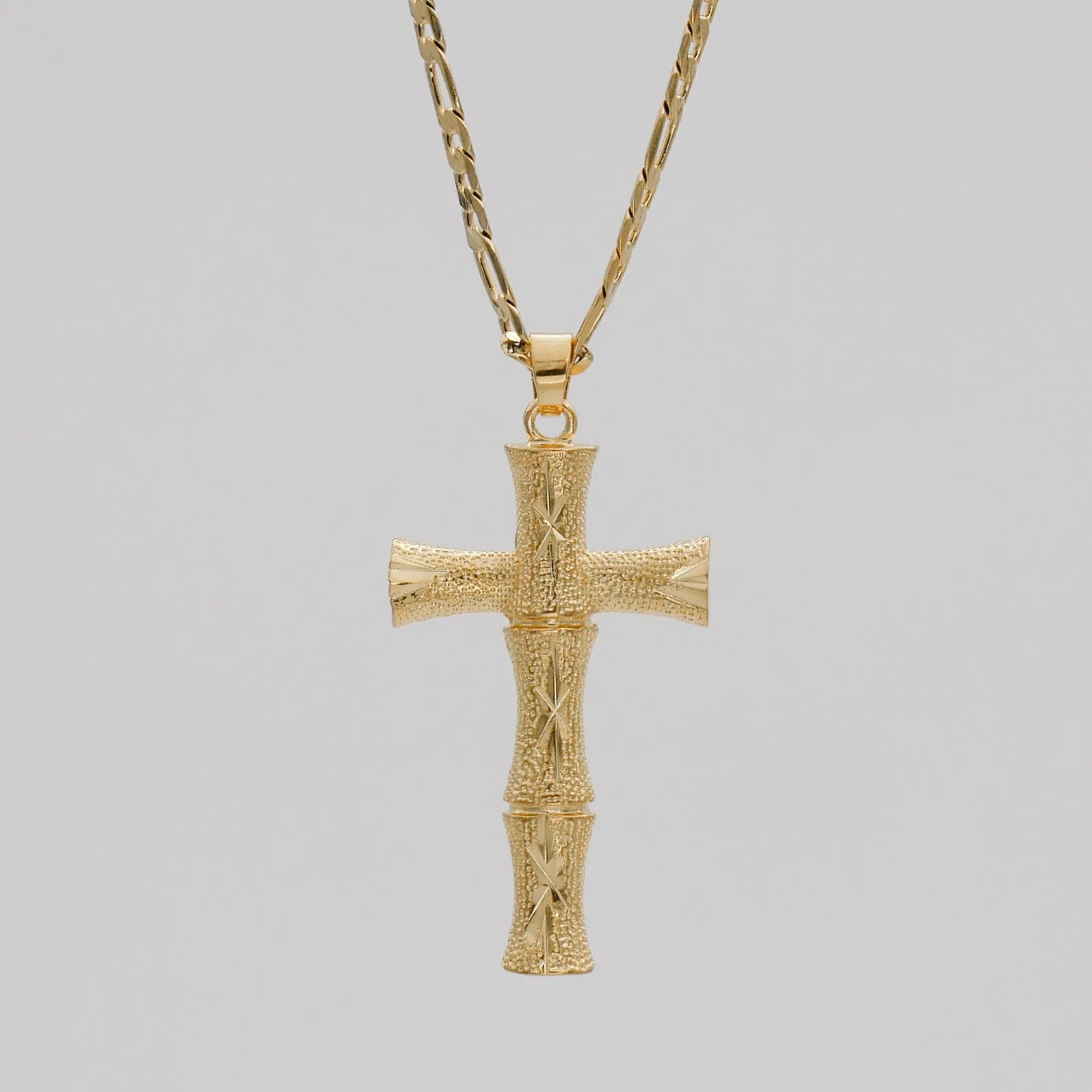 Bamboo Cross Gold Filled Necklace sold by PRYA