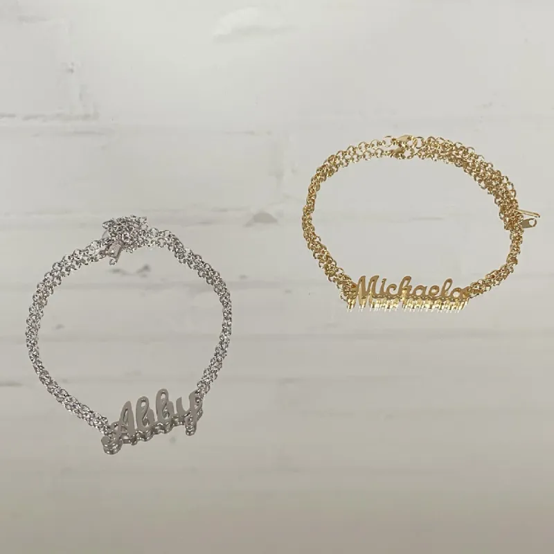 Miami Custom Name Anklet / Bracelet sold by PRYA