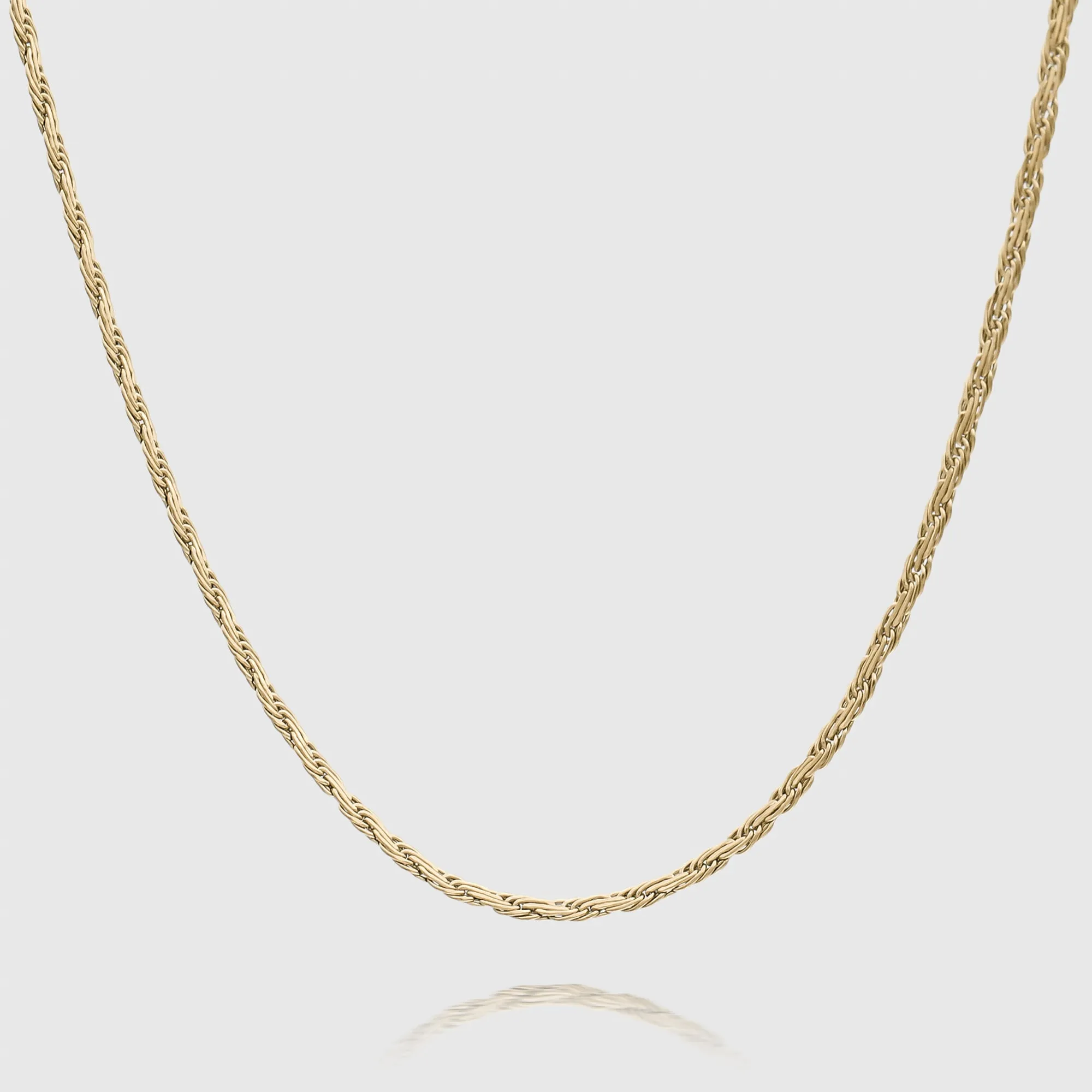 Flat Rope Link Chain | Gold sold by PRYA product image thumbnail 2