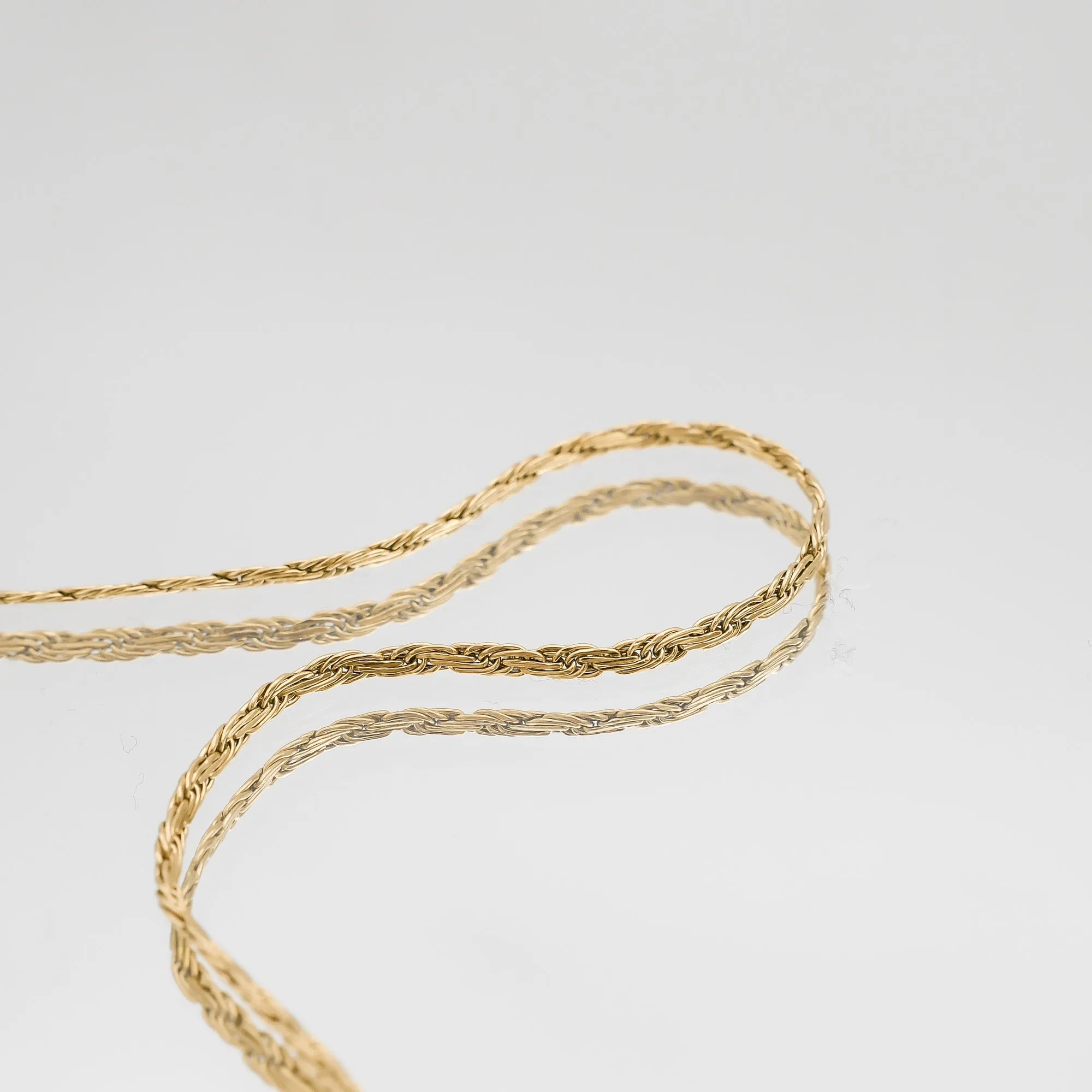 Flat Rope Link Chain | Gold sold by PRYA product image thumbnail 5
