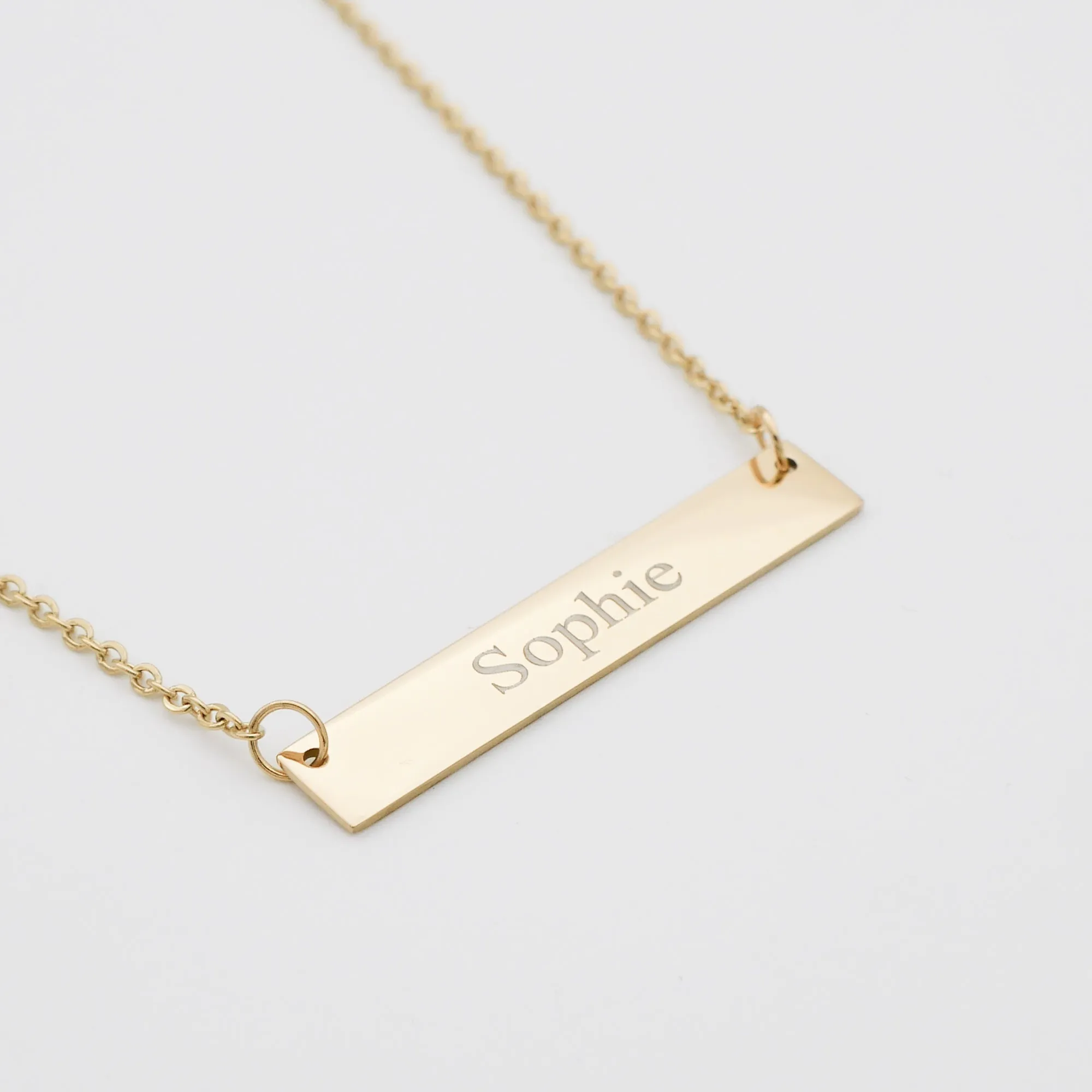 Engraved Custom Bar Necklace sold by PRYA product image thumbnail 3