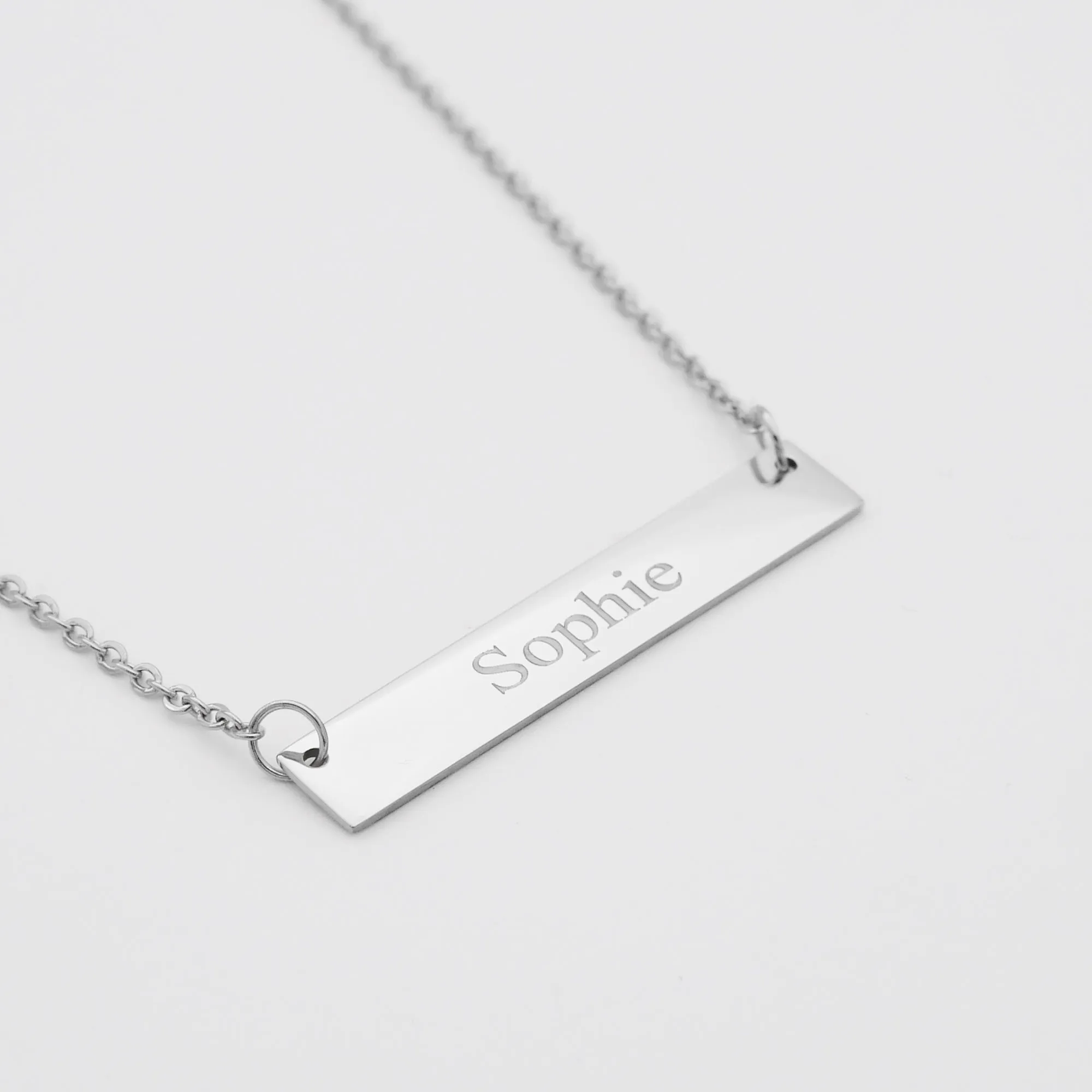 Engraved Custom Bar Necklace sold by PRYA product image thumbnail 5