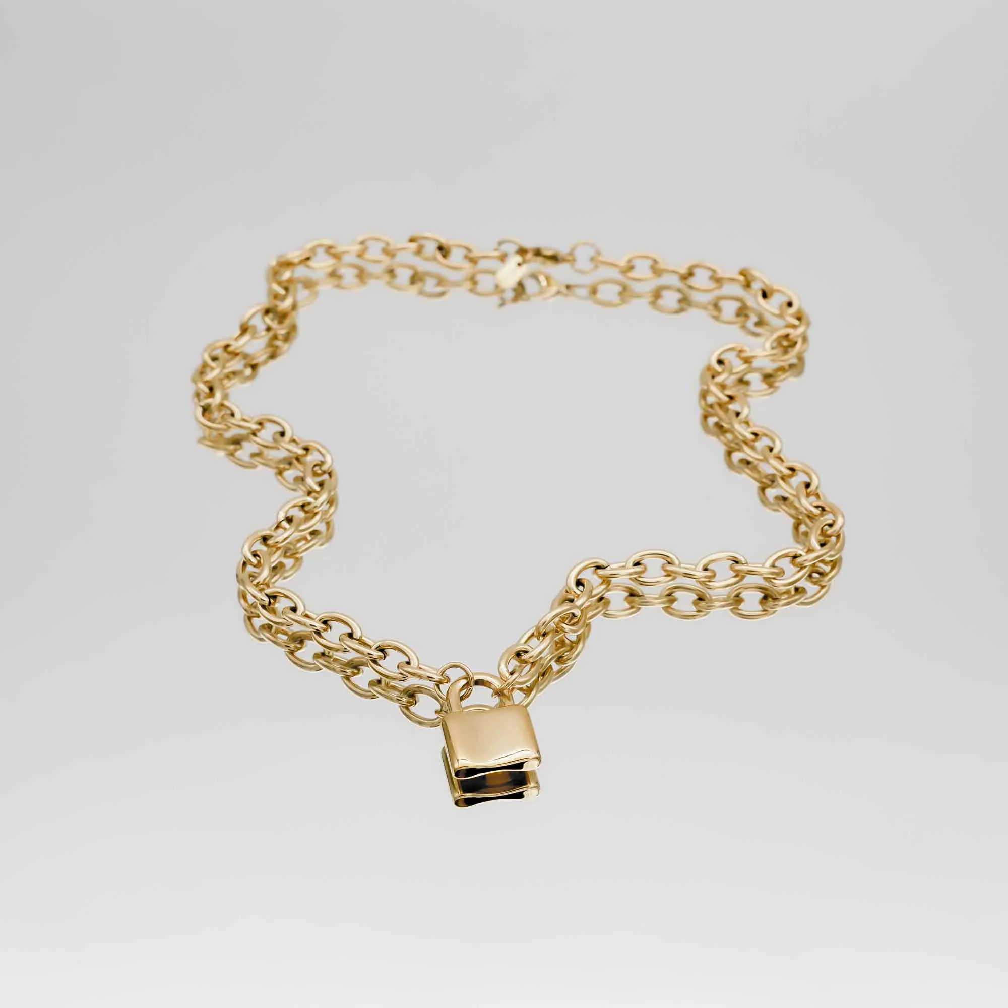Chunky Lock Necklace sold by PRYA product image thumbnail 3