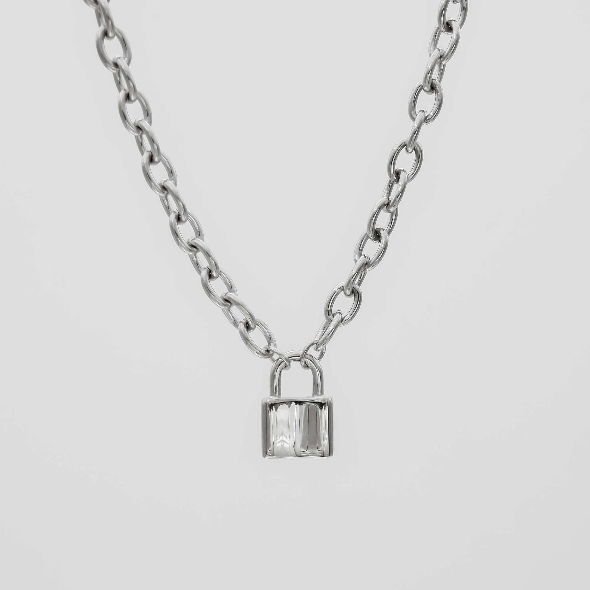 Chunky Lock Necklace sold by PRYA product image thumbnail 2