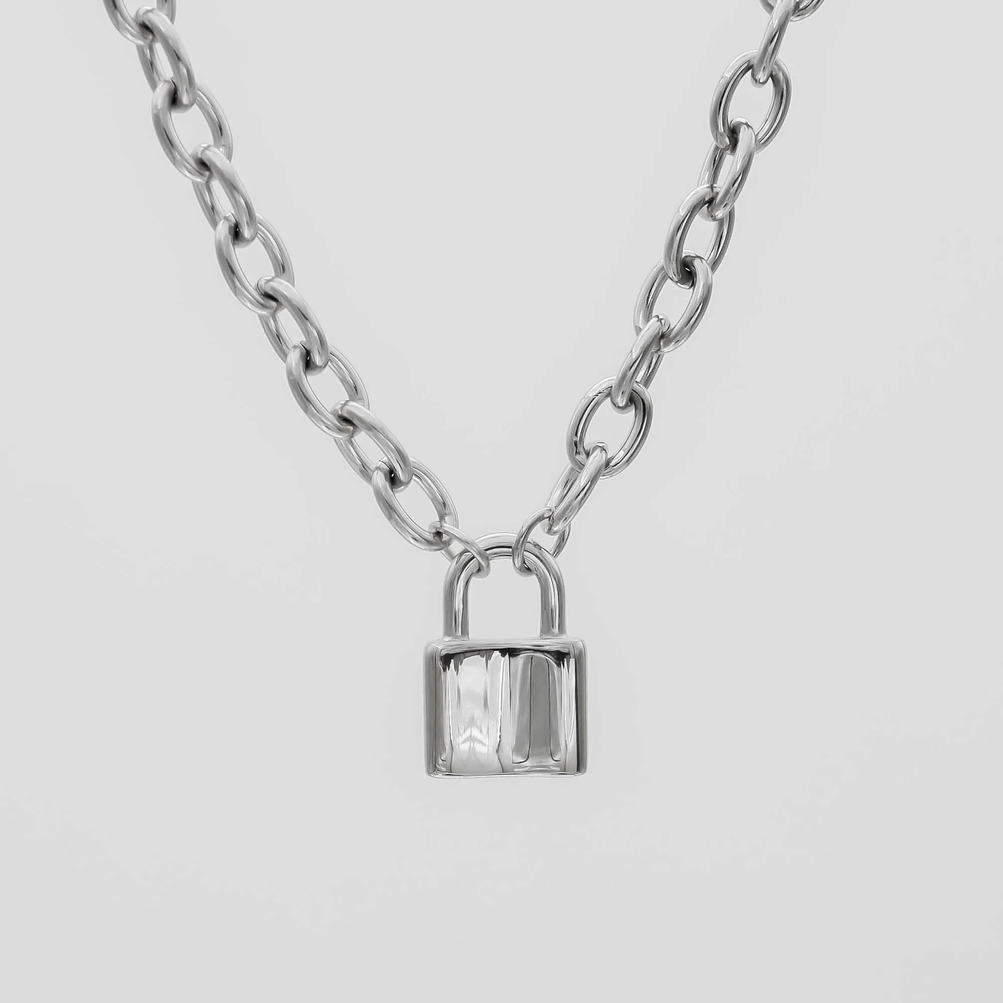 Chunky Lock Necklace sold by PRYA product image thumbnail 5