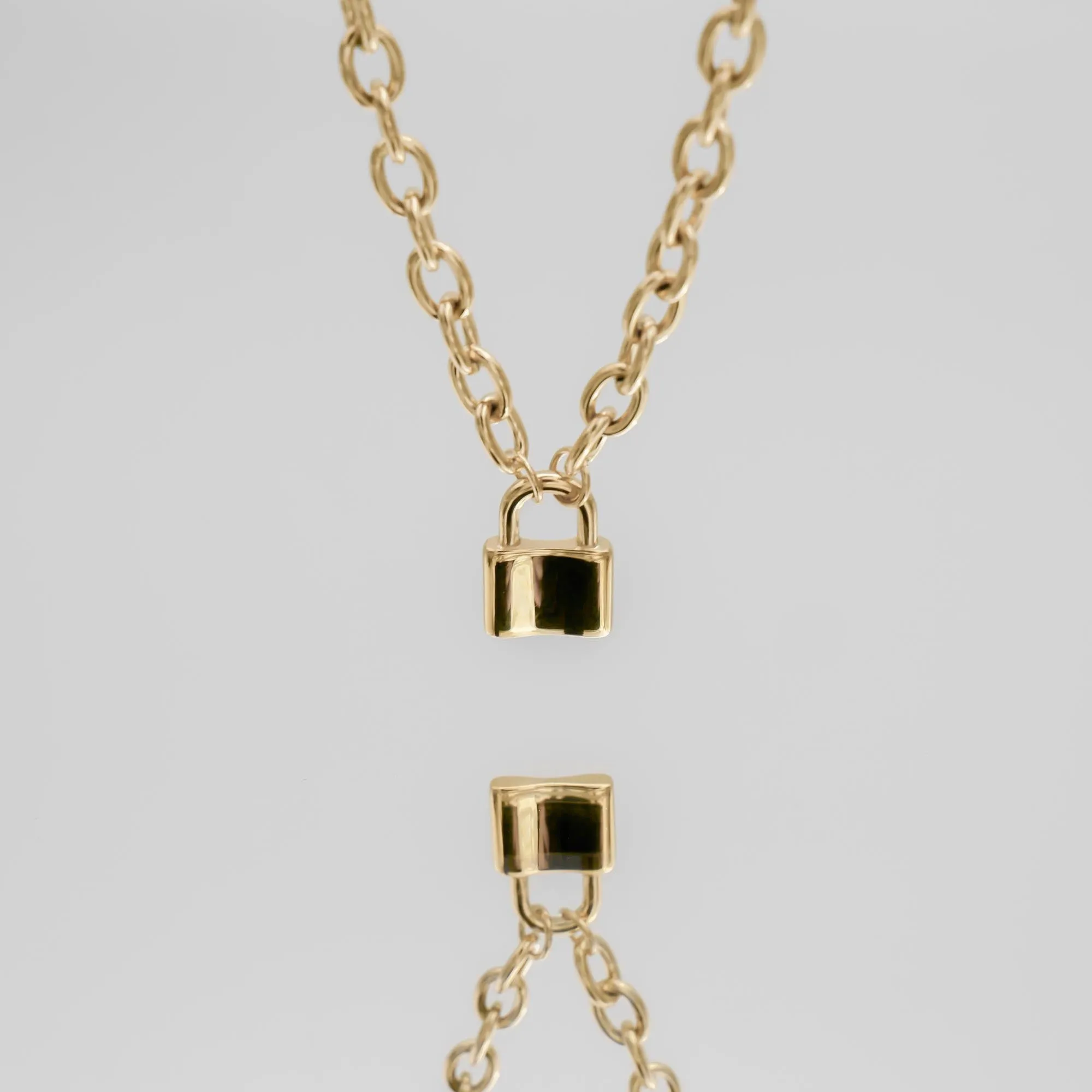 Chunky Lock Necklace sold by PRYA product image thumbnail 4